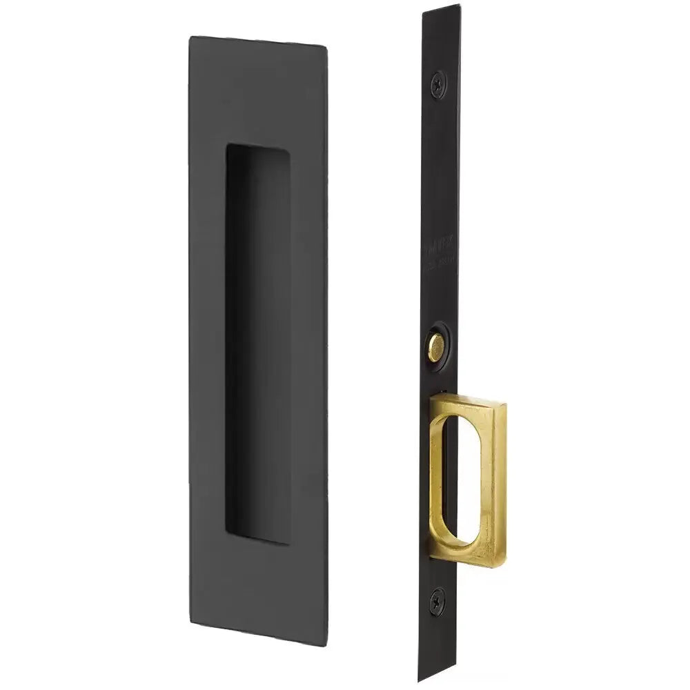 Emtek Narrow Modern Rectangular Pocket Door Mortise Hardware by Emtek