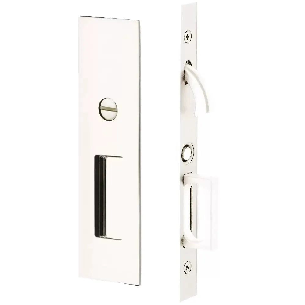 Emtek Narrow Modern Rectangular Pocket Door Mortise Hardware by Emtek