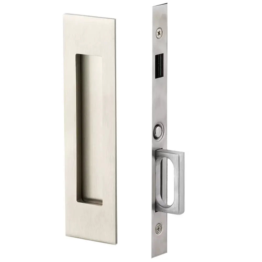 Emtek Narrow Modern Rectangular Pocket Door Mortise Hardware by Emtek