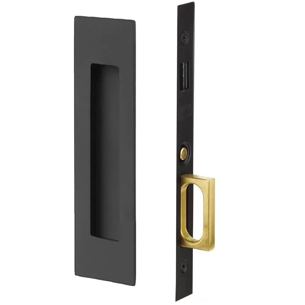 Emtek Narrow Modern Rectangular Pocket Door Mortise Hardware by Emtek