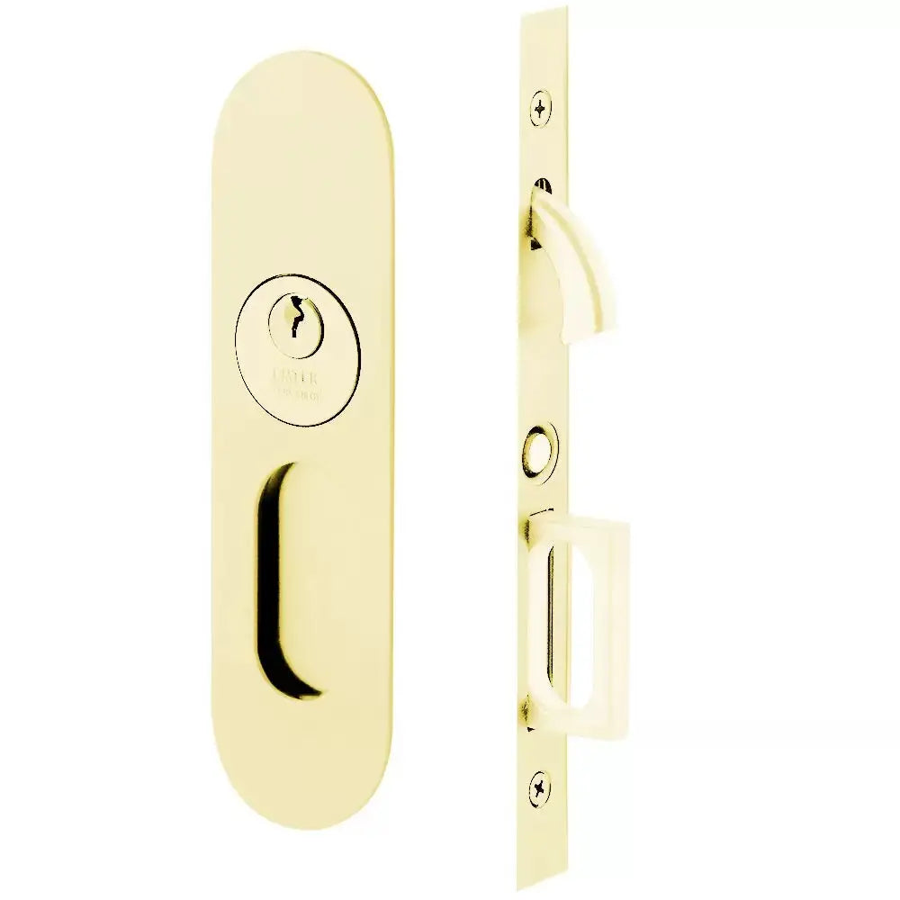 Emtek Narrow Modern Oval Pocket Door Mortise Hardware by Emtek