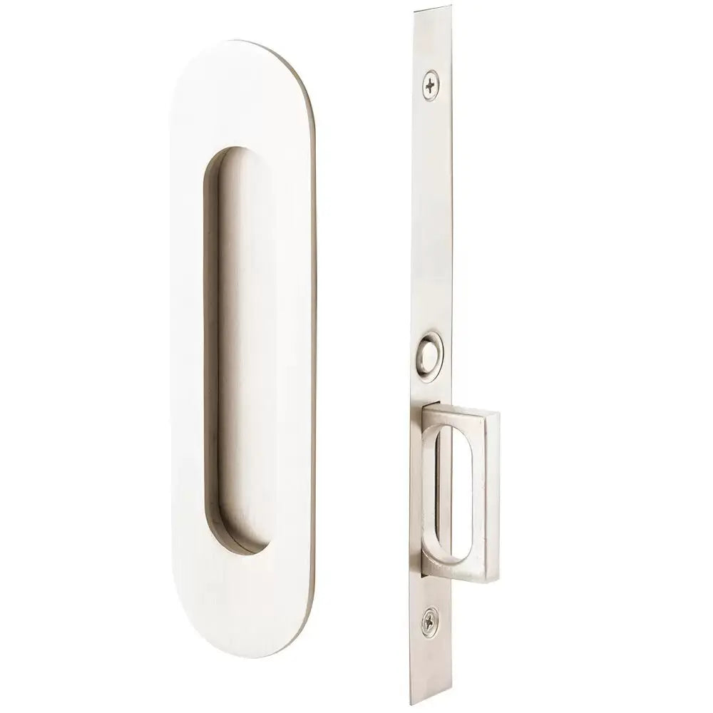 Emtek Narrow Modern Oval Pocket Door Mortise Hardware by Emtek