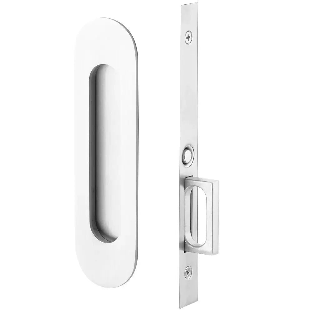 Emtek Narrow Modern Oval Pocket Door Mortise Hardware by Emtek
