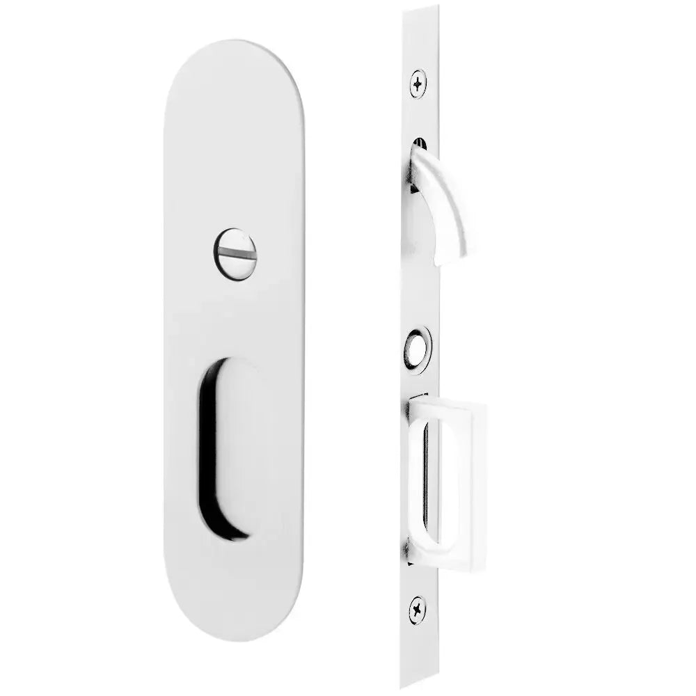Emtek Narrow Modern Oval Pocket Door Mortise Hardware by Emtek