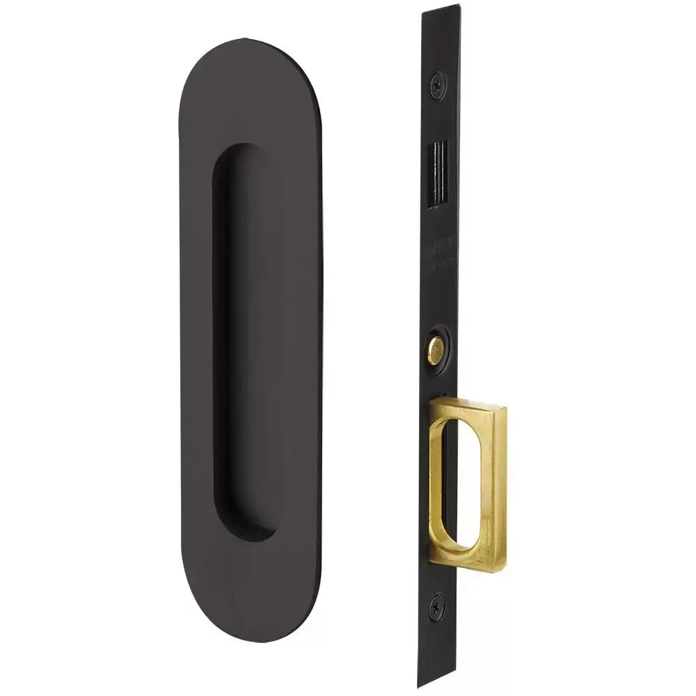 Emtek Narrow Modern Oval Pocket Door Mortise Hardware by Emtek