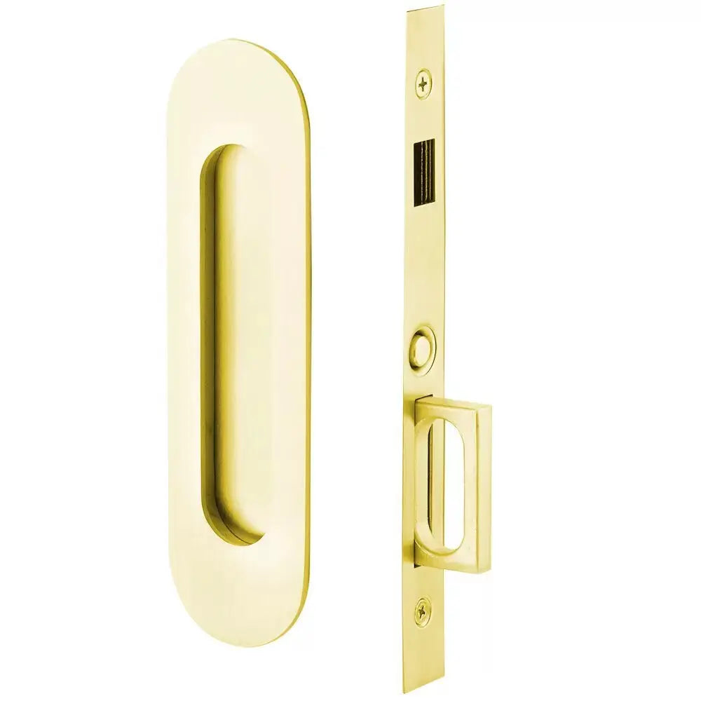 Emtek Narrow Modern Oval Pocket Door Mortise Hardware by Emtek