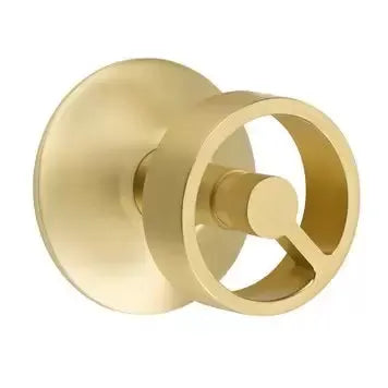 Emtek Spoke Knob with Modern Rosette by Emtek