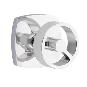 polished chrome door knob