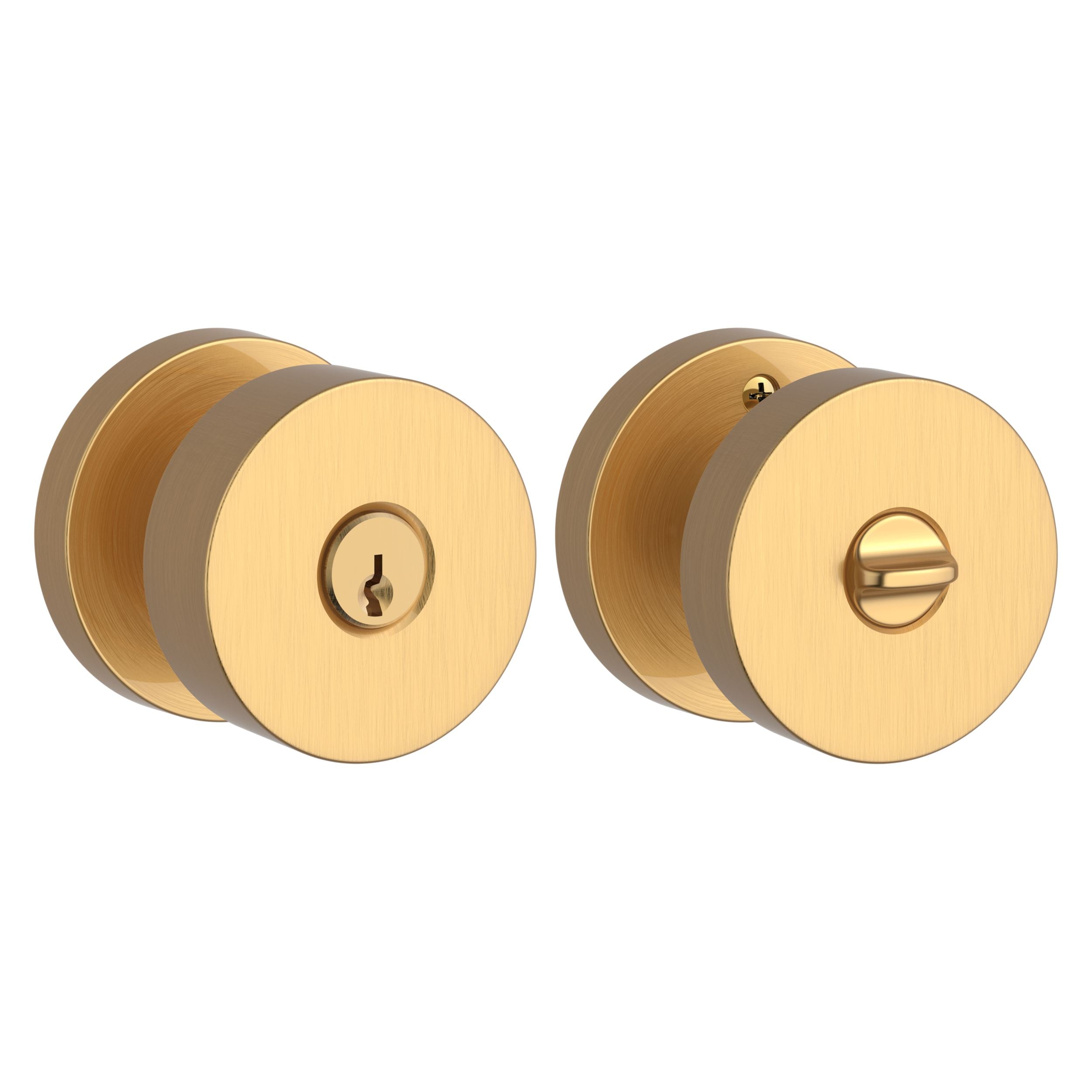 satin brass door knob