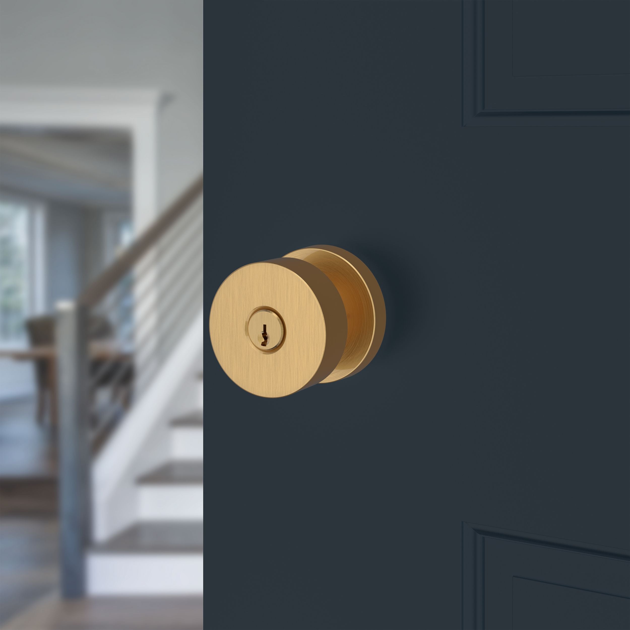 satin brass door knob