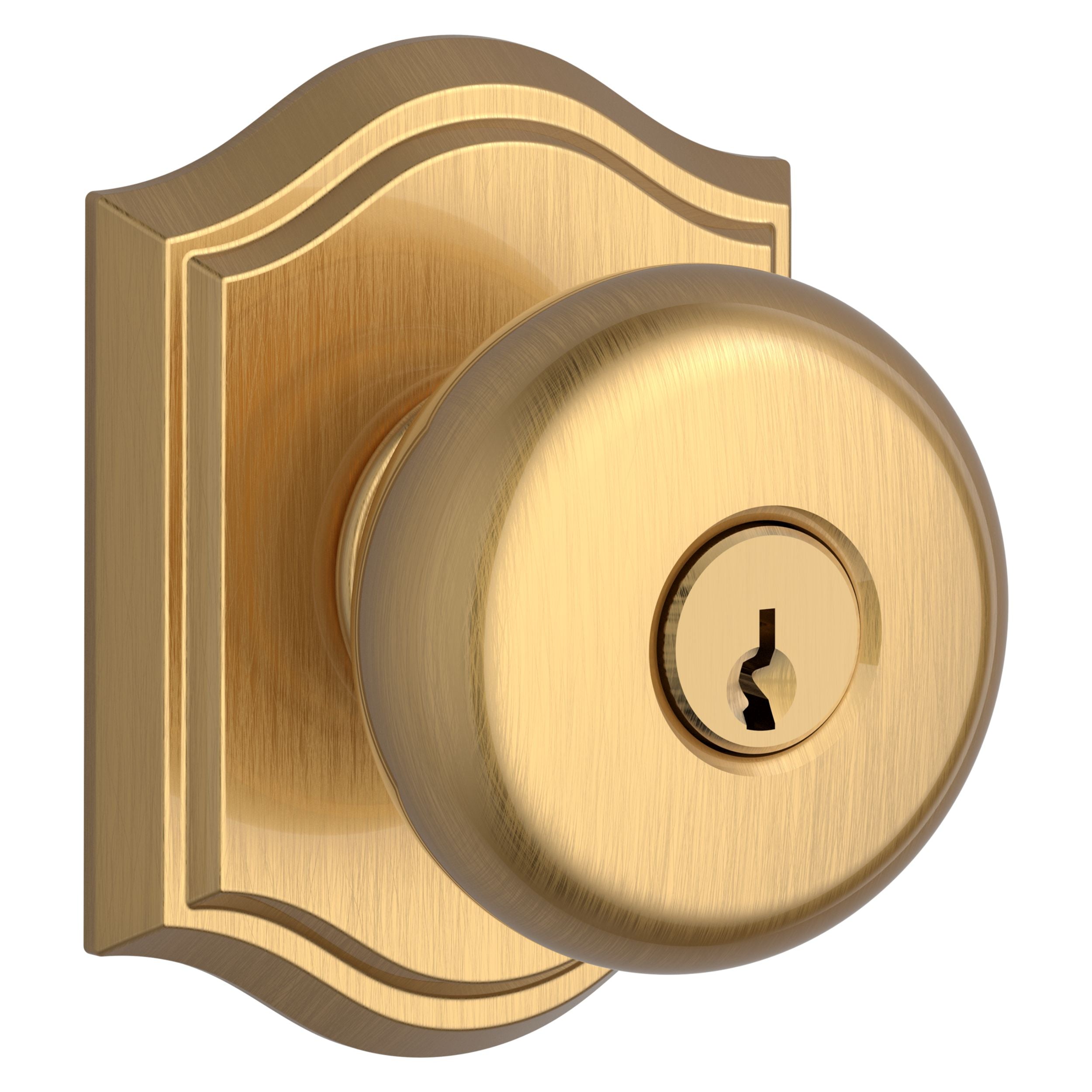 satin brass door knob