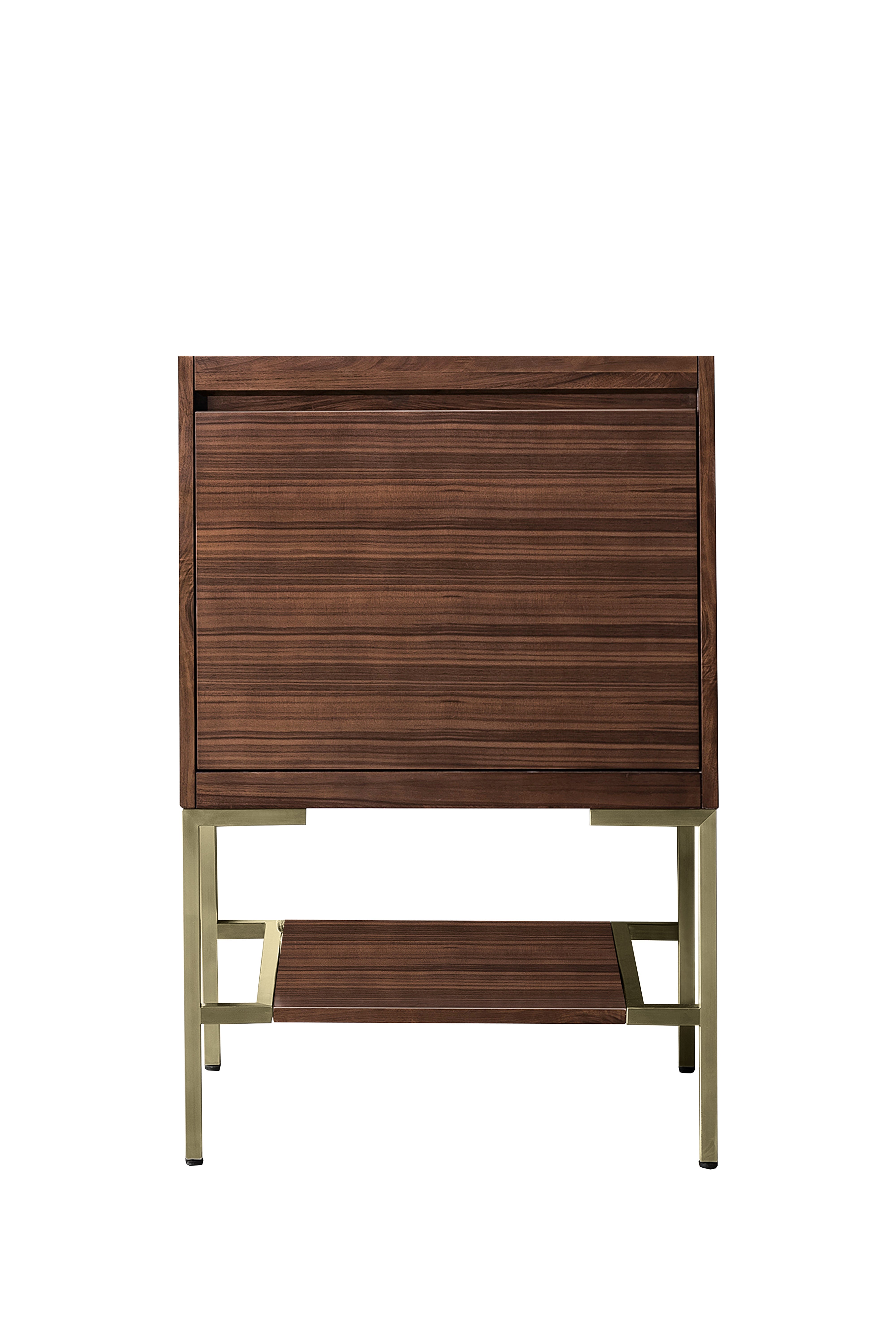 James Martin Vanities Mantova 23.6" Single Vanity Cabinet With Champagne Brass Base