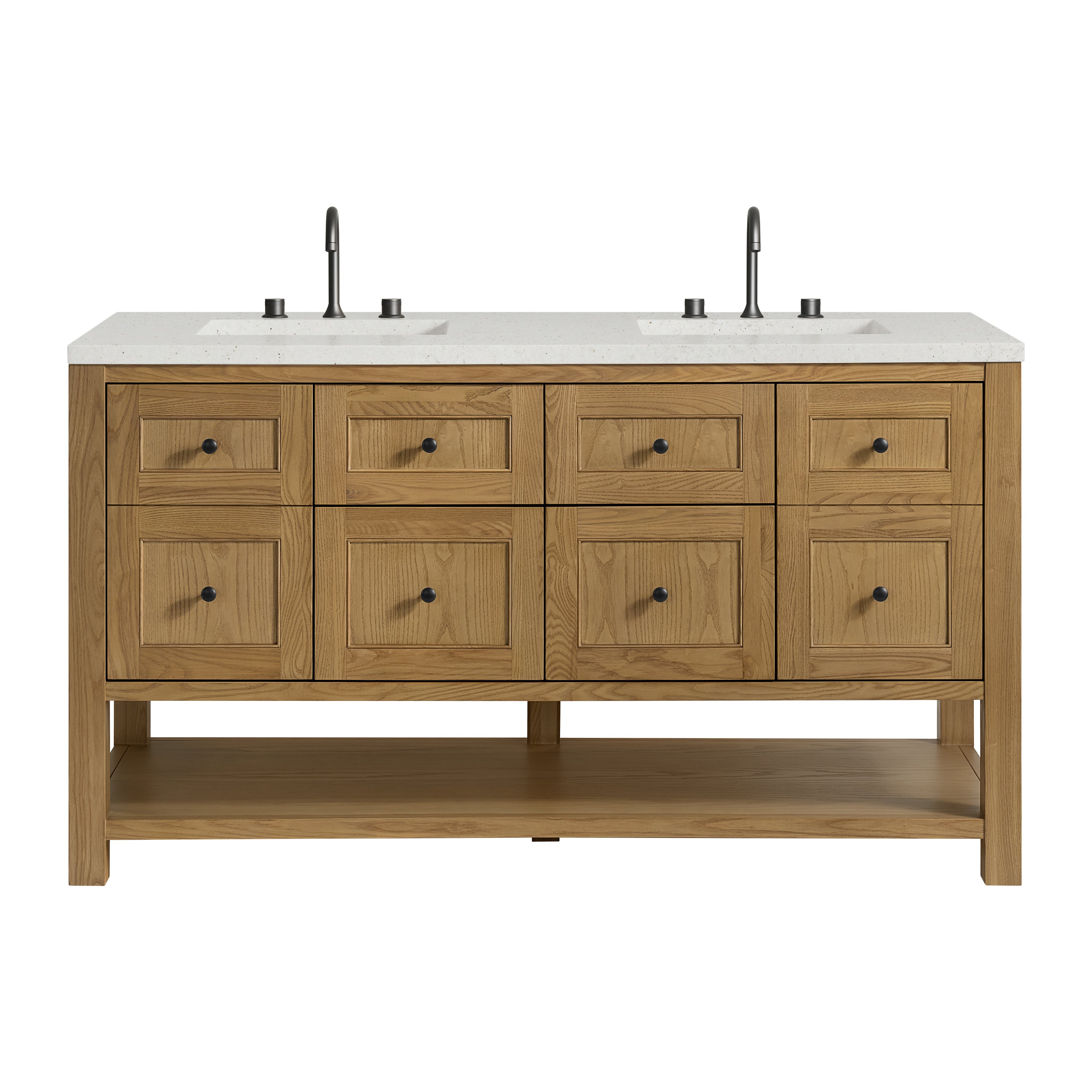 James Martin Breckenridge 60" Double Vanity Set - Light Natural Oak by James Martin Vanities