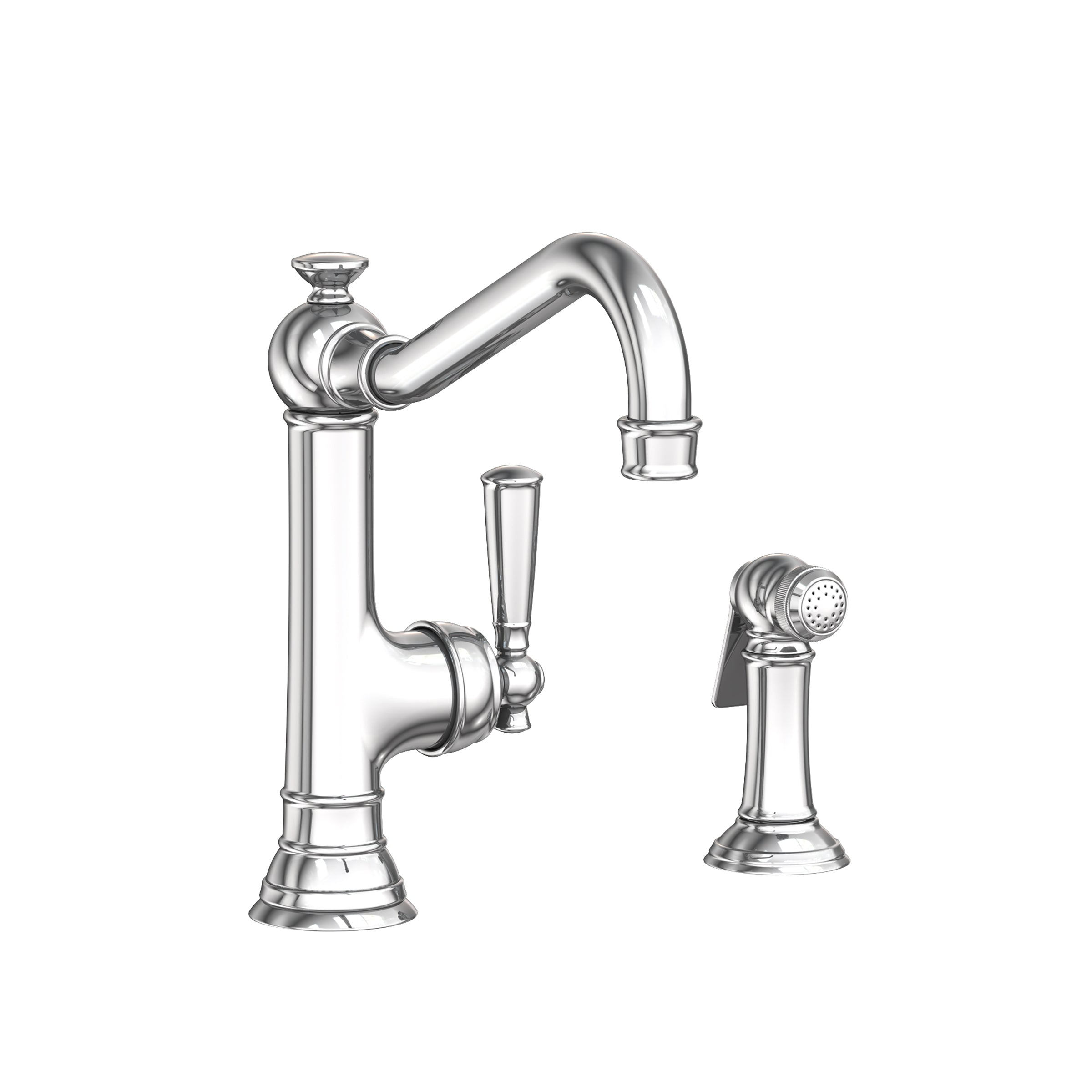 polished chrome kitchen faucet