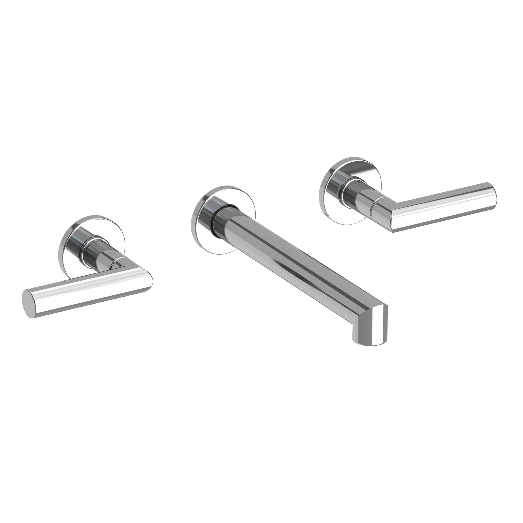 polished chrome lavatory faucet
