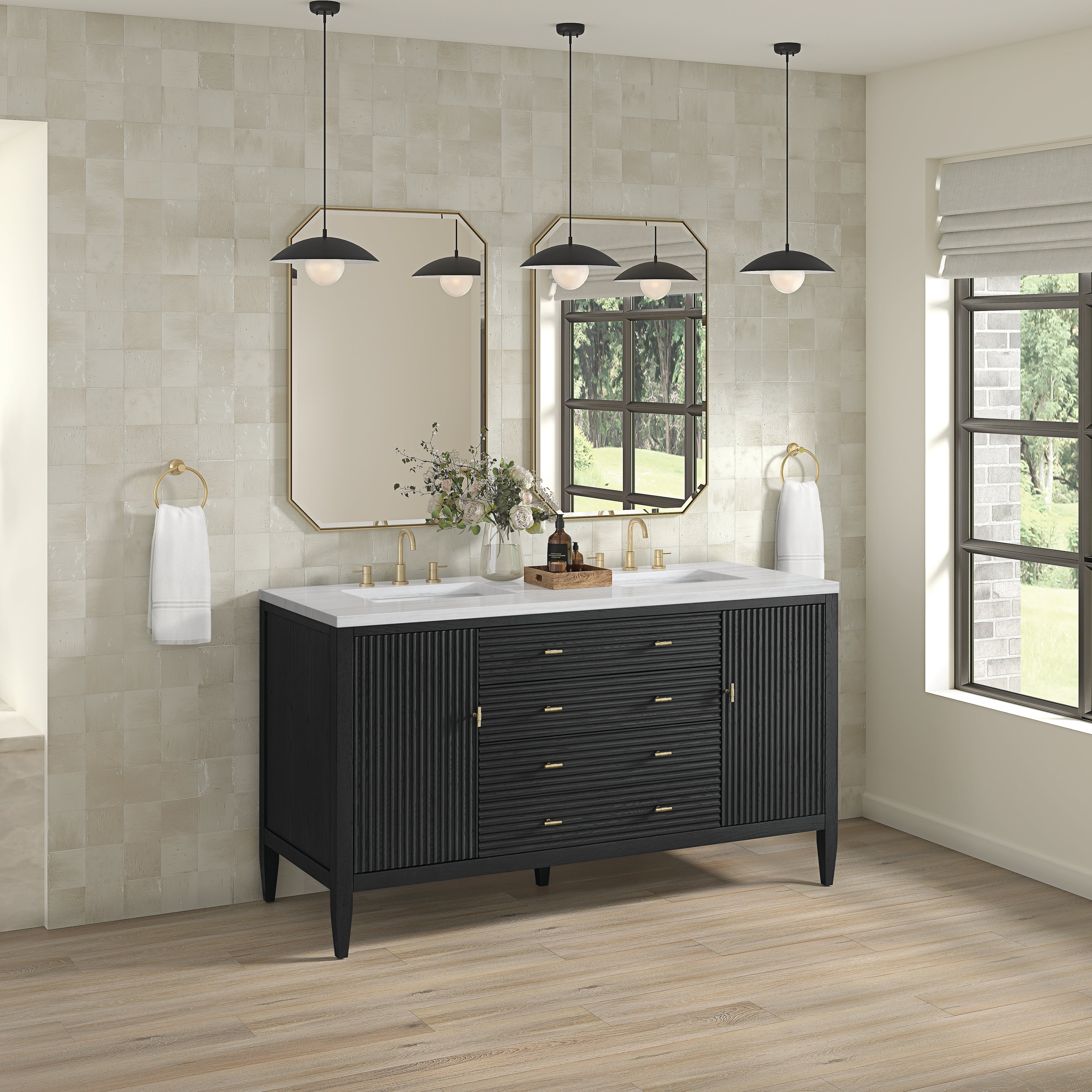 carbon oak vanity