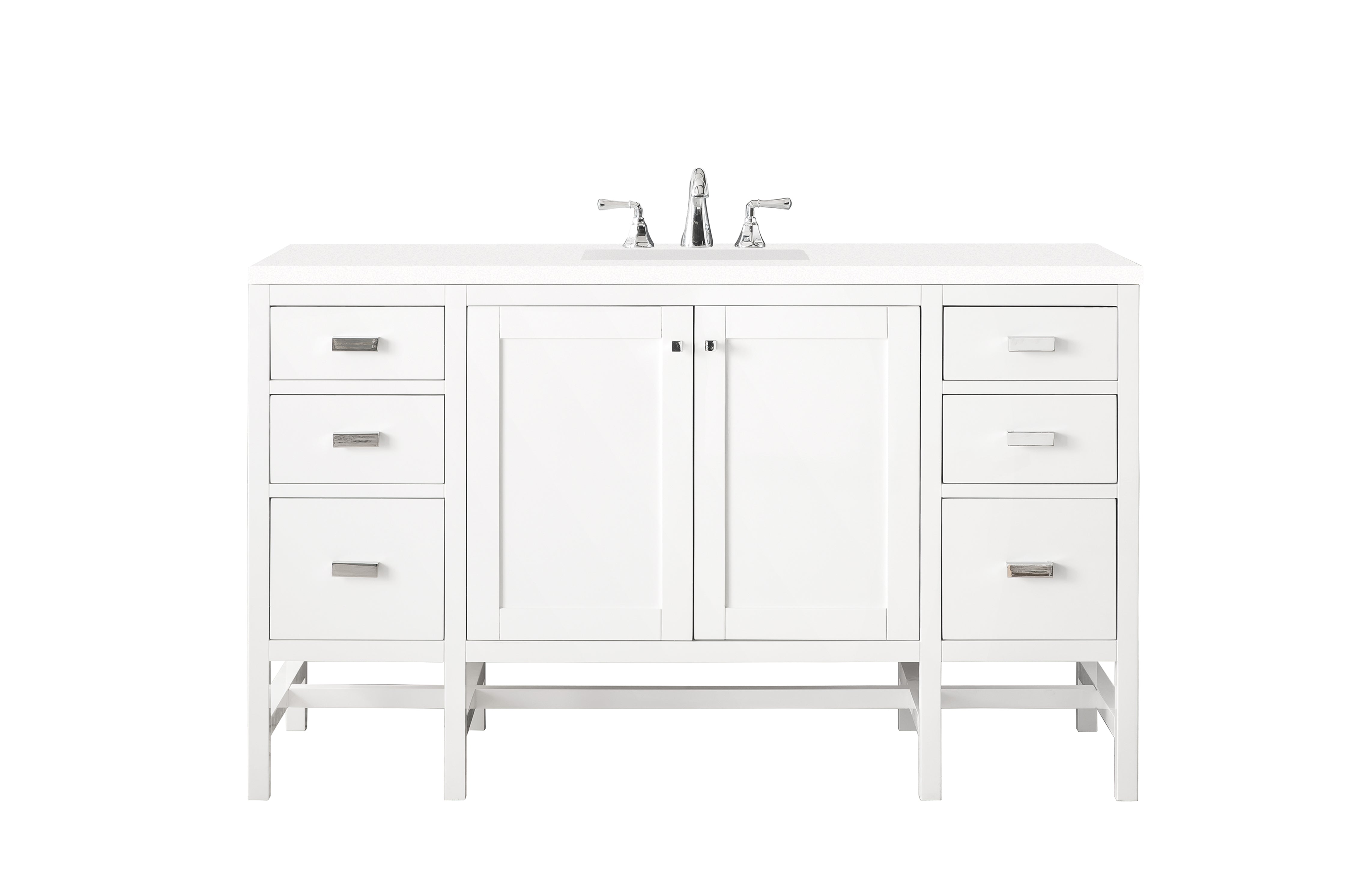 James Martin Vanities Addison 60" Single Vanity - Glossy White