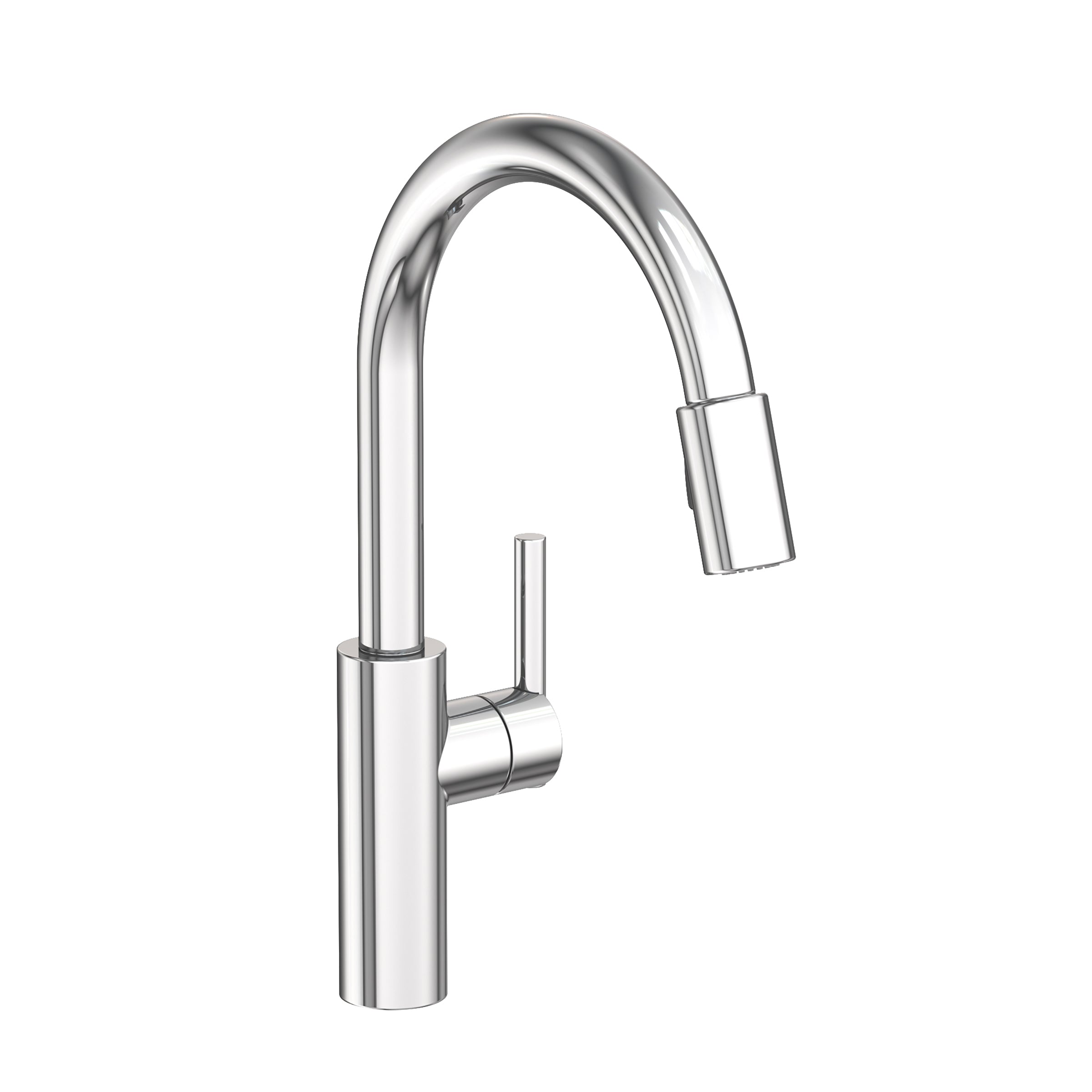 polished chrome kitchen faucet