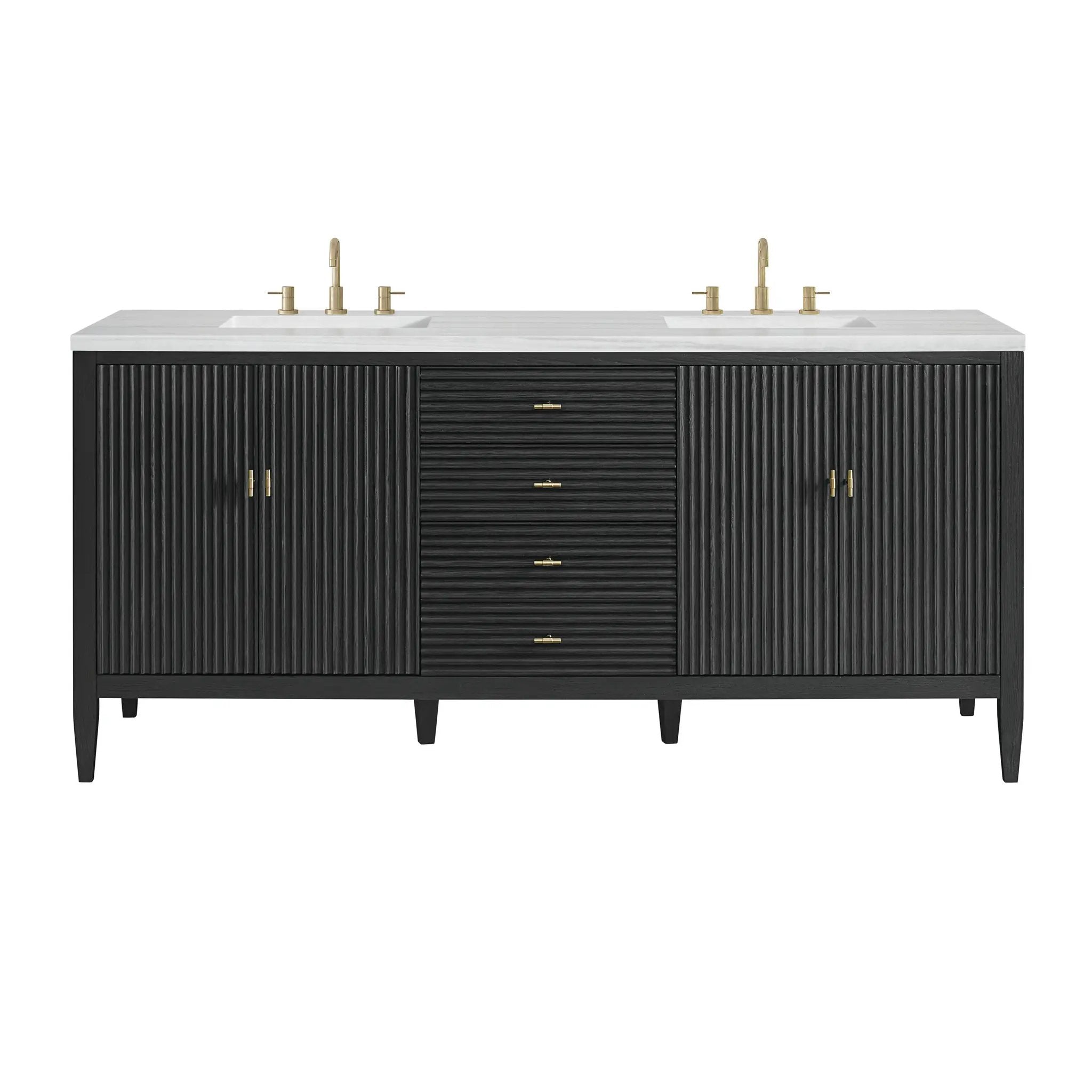 James Martin Myrrin 72" Vanity Set - Carbon Oak by James Martin Vanities