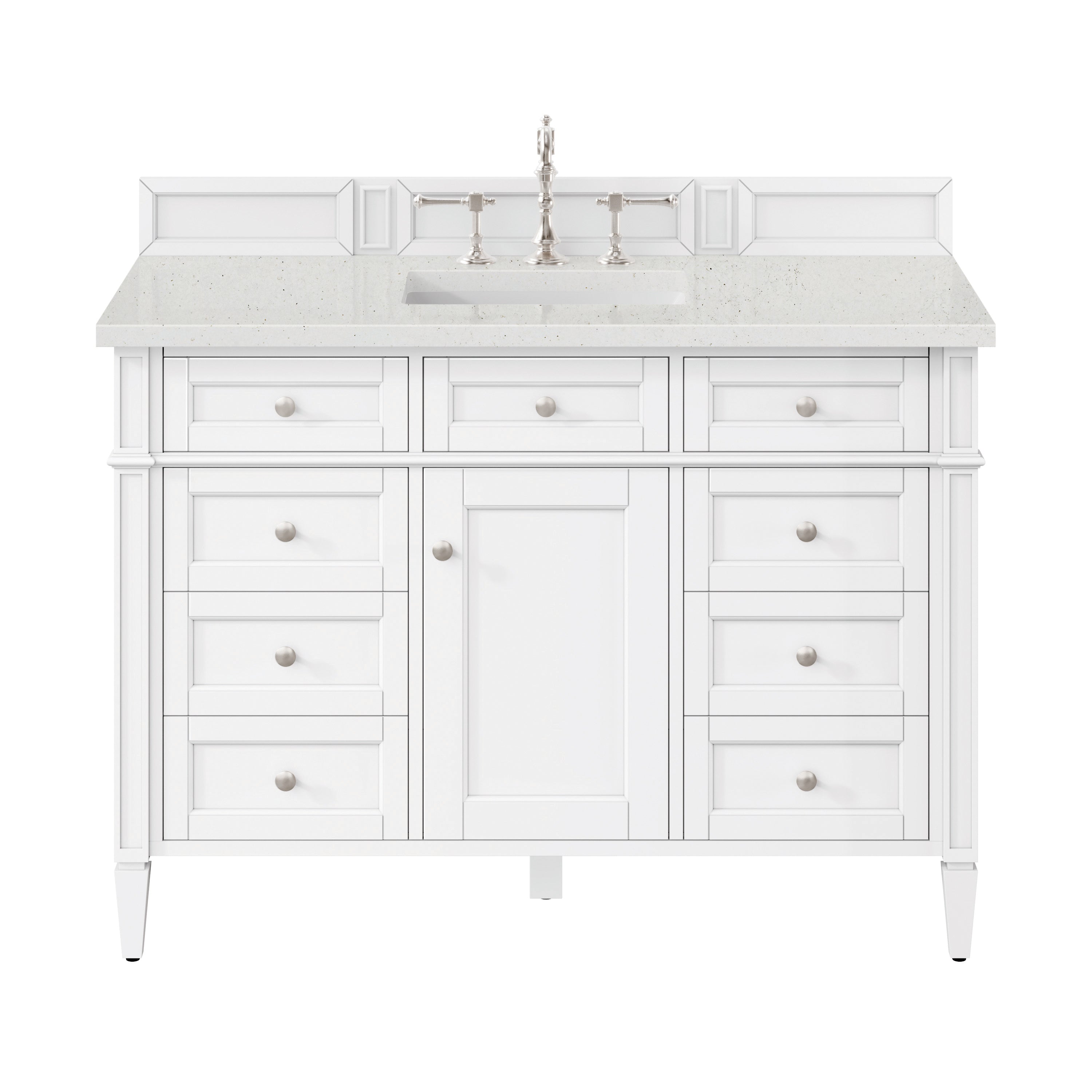 James Martin Brittany 48" Single Vanity Set - Bright White by James Martin Vanities
