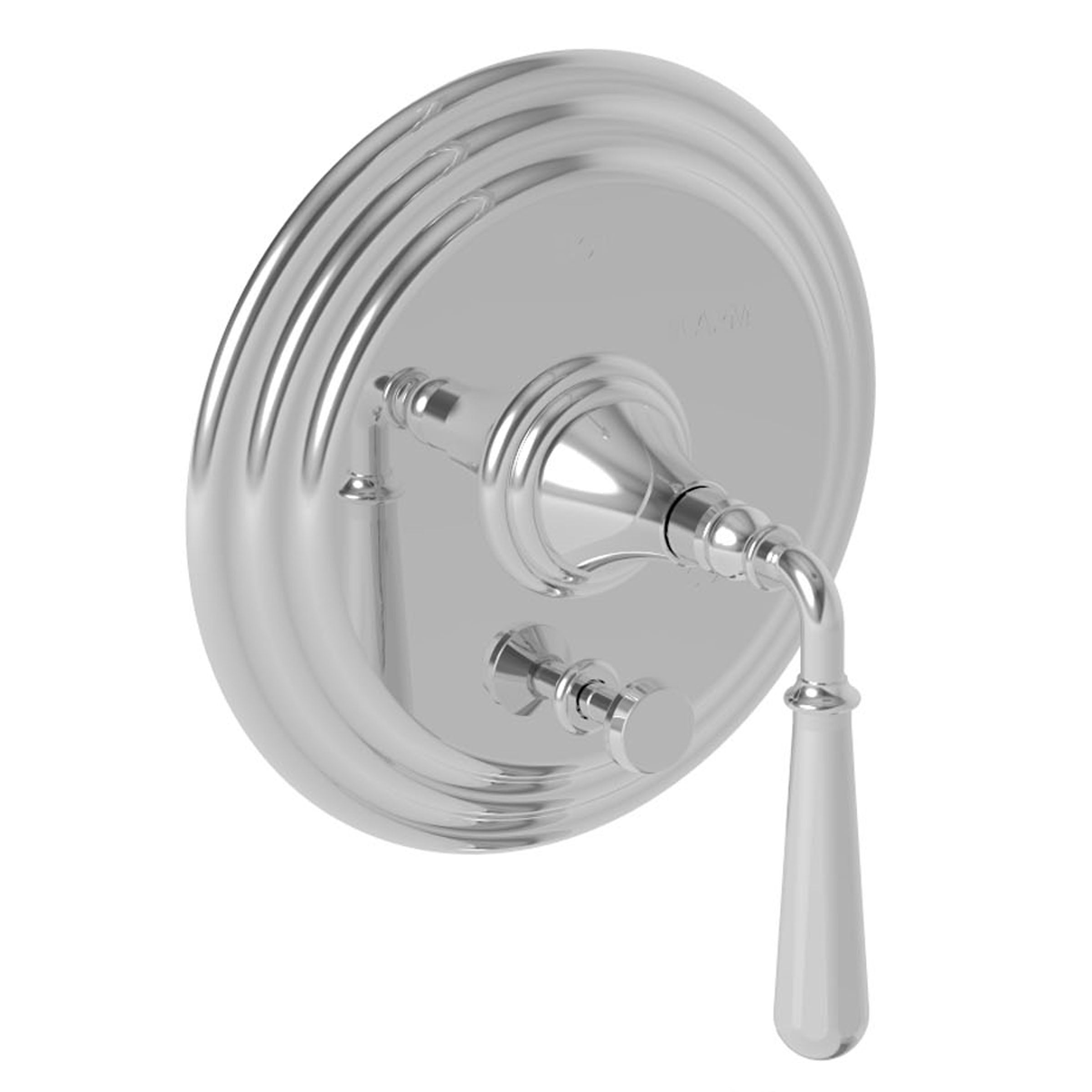 polished chrome shower diverter plate