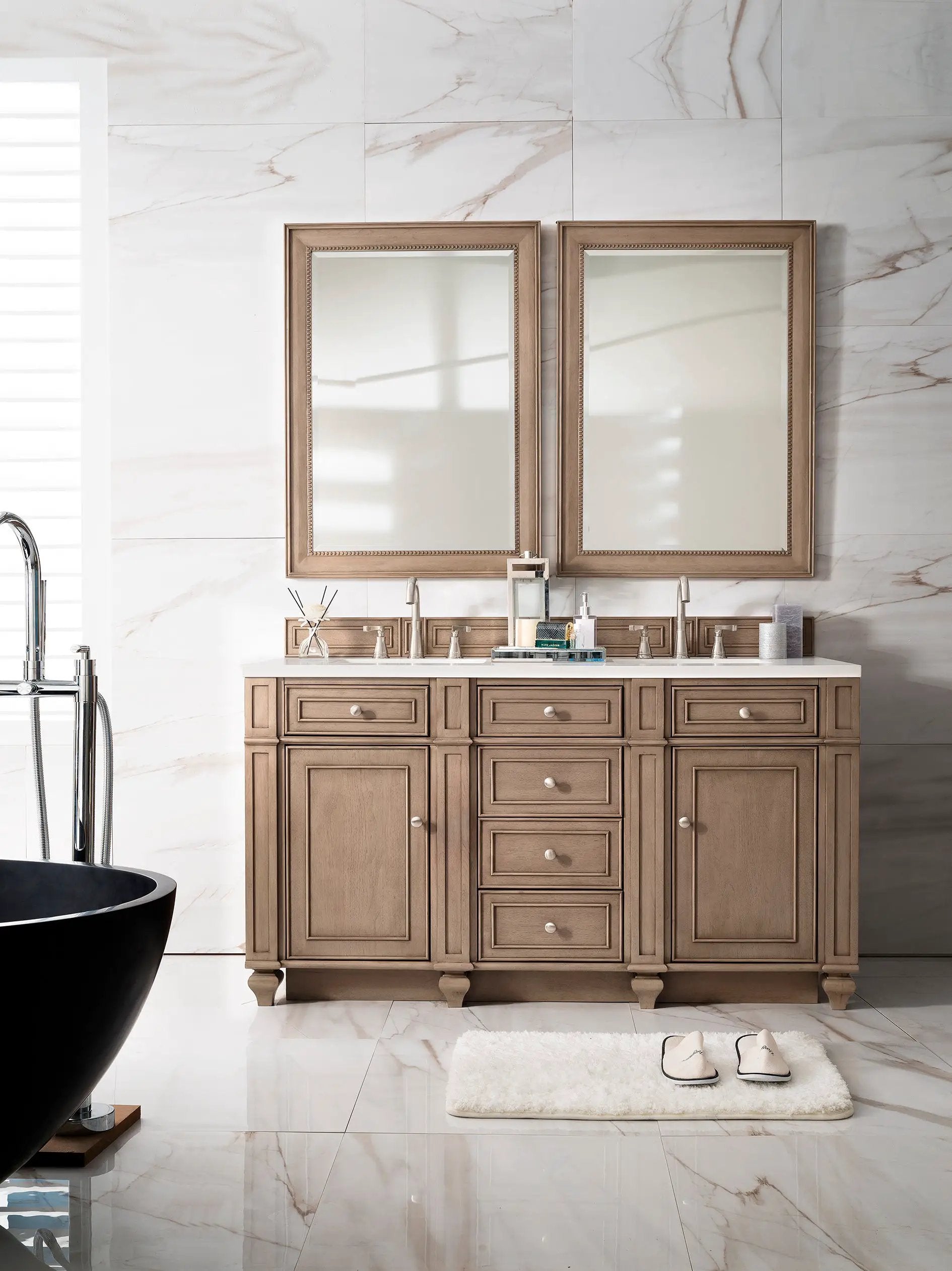 whitewashed walnut vanity