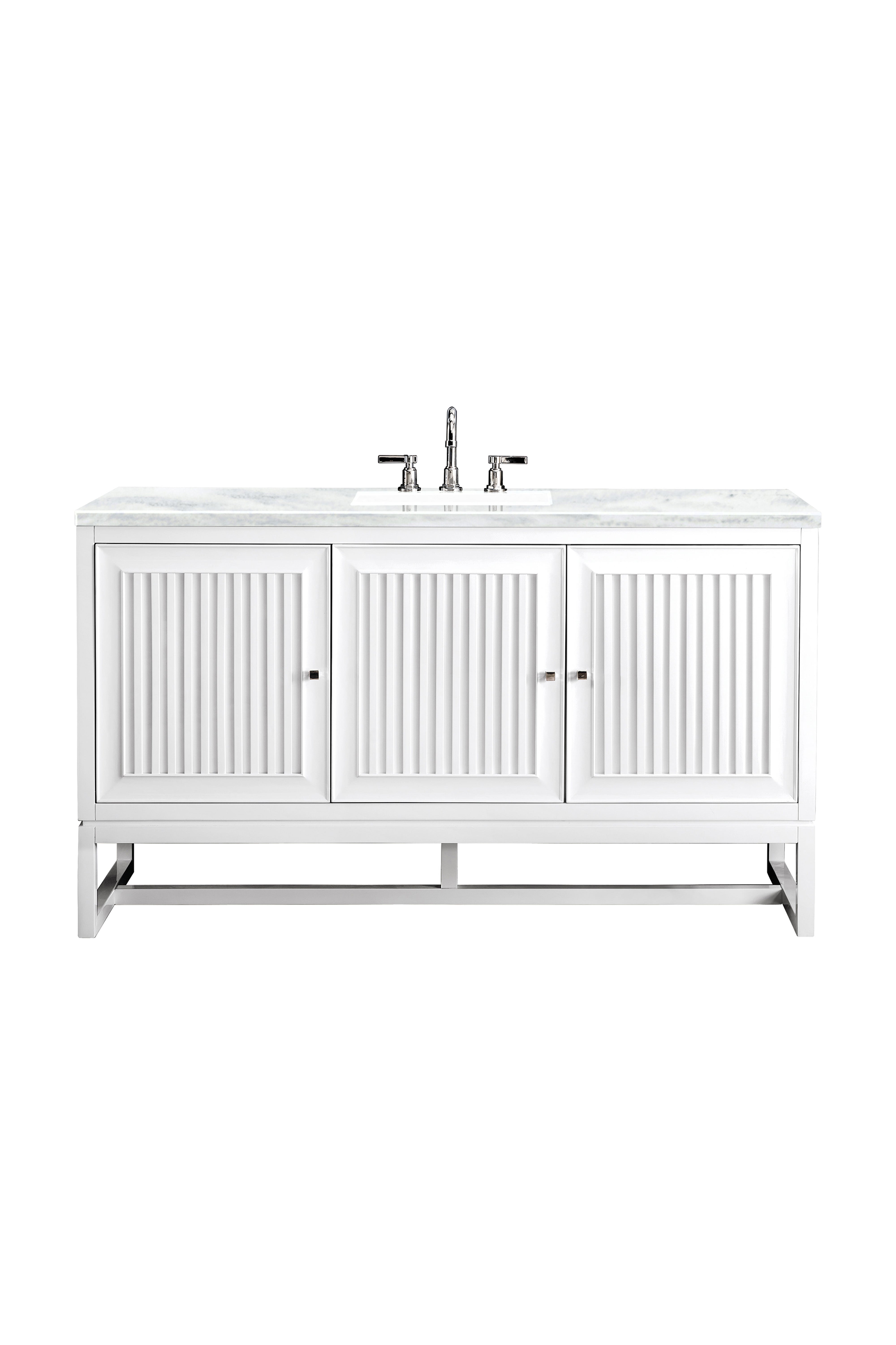 James Martin Vanities Athens 60" Single Vanity - Glossy White