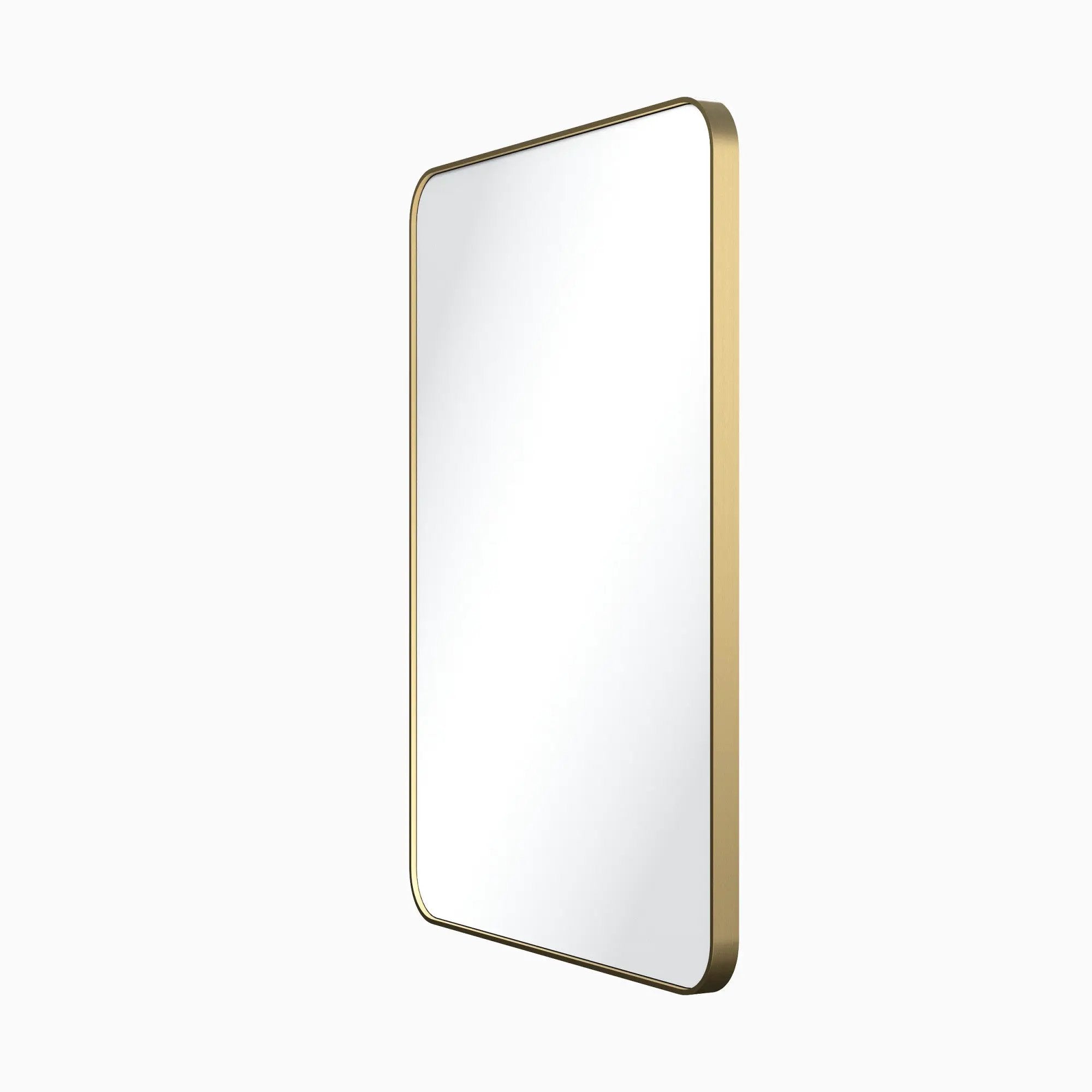 Jeffrey Alexander 22" W x 1" D x 30" H Rounded Rectangle Metal Frame Mirror by Jeffrey Alexander