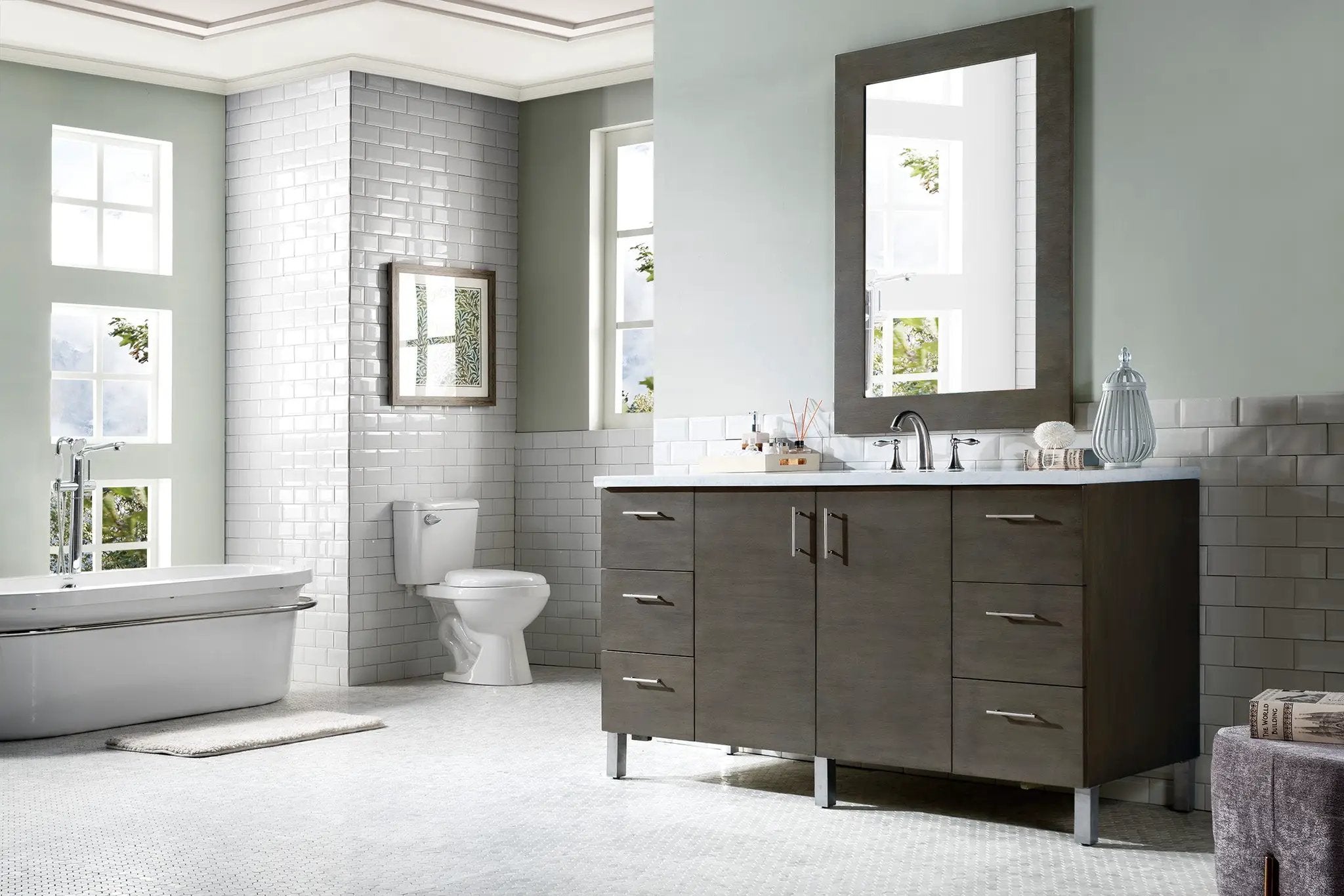 silver oak vanity