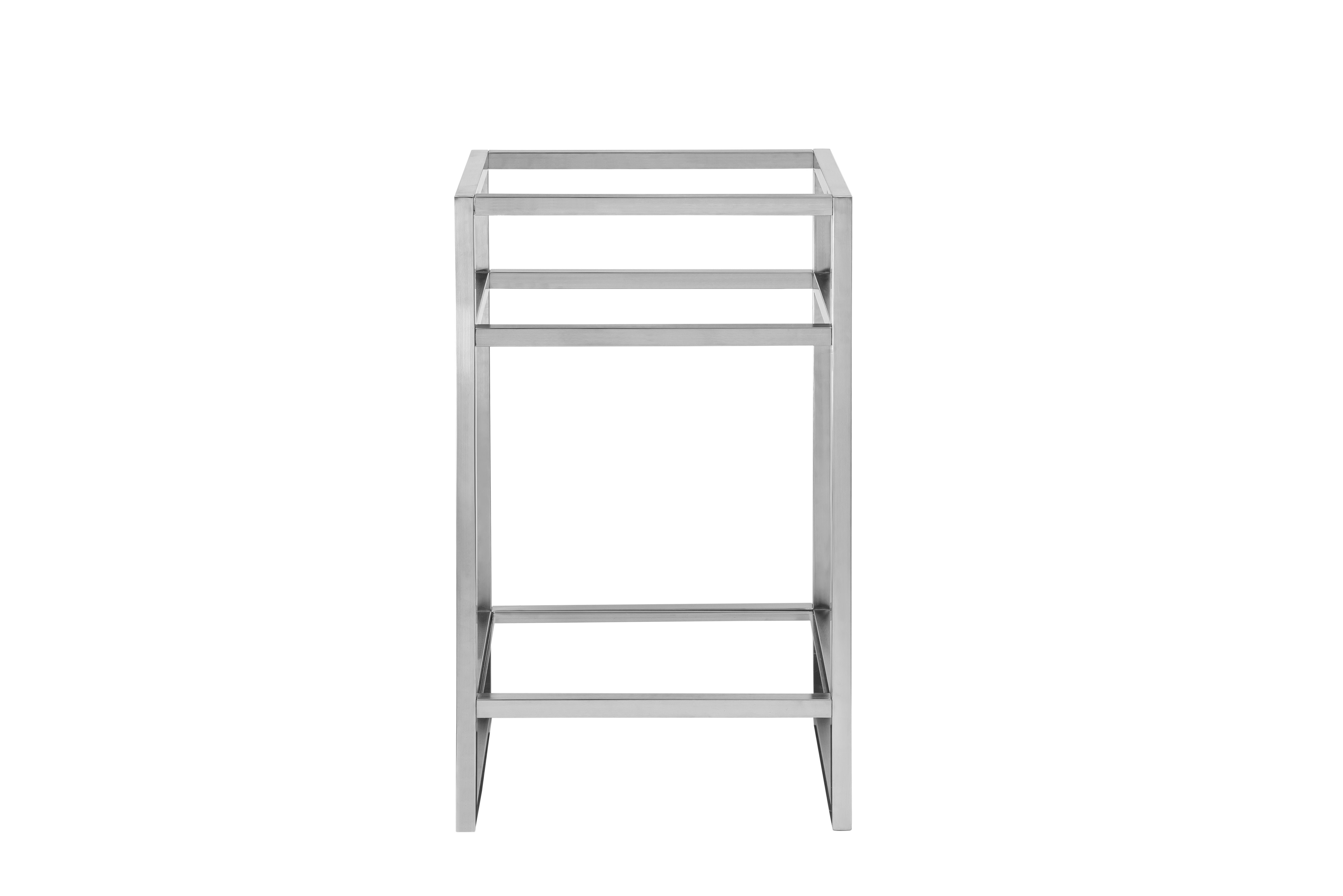 brushed nickel console base