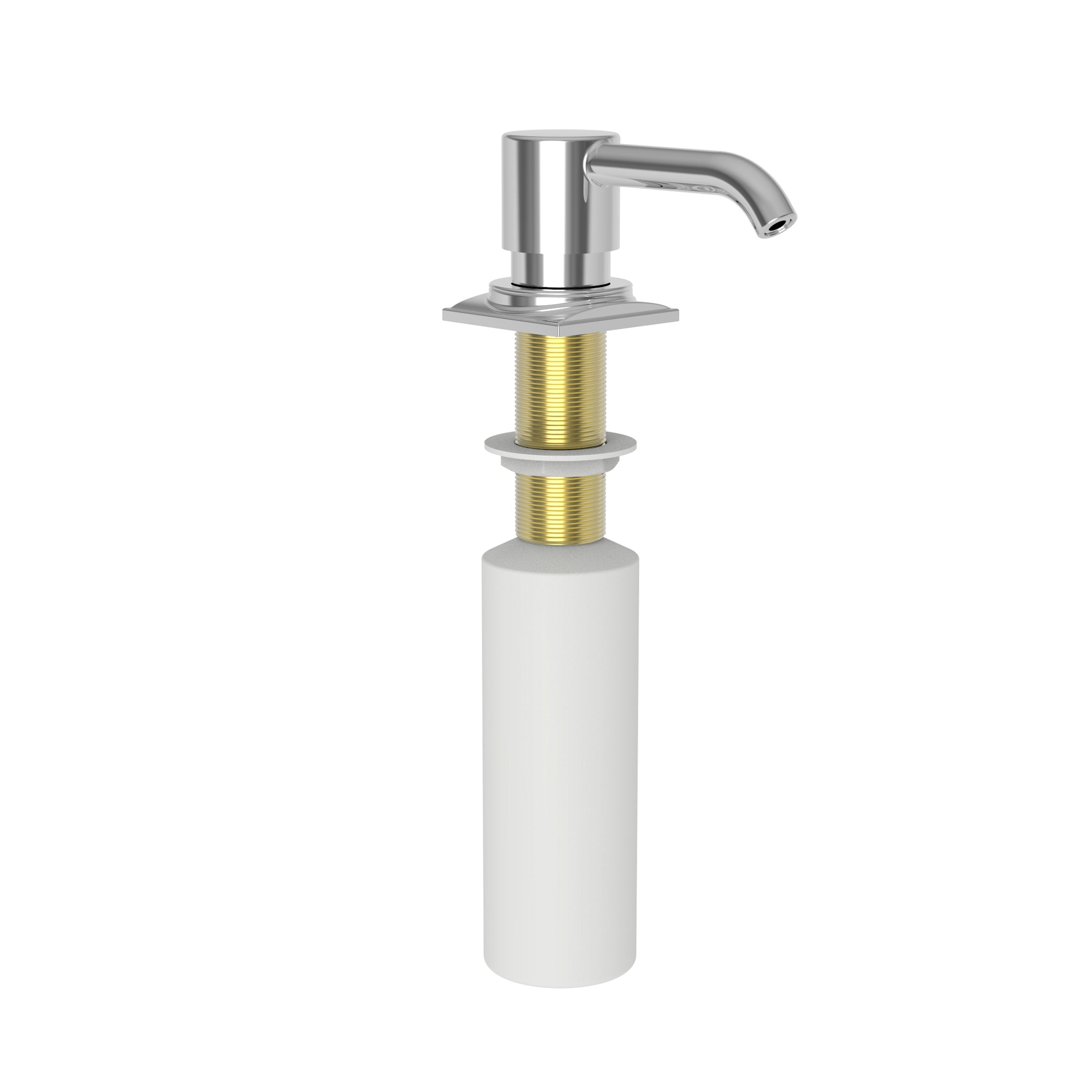 polished chrome soap dispenser