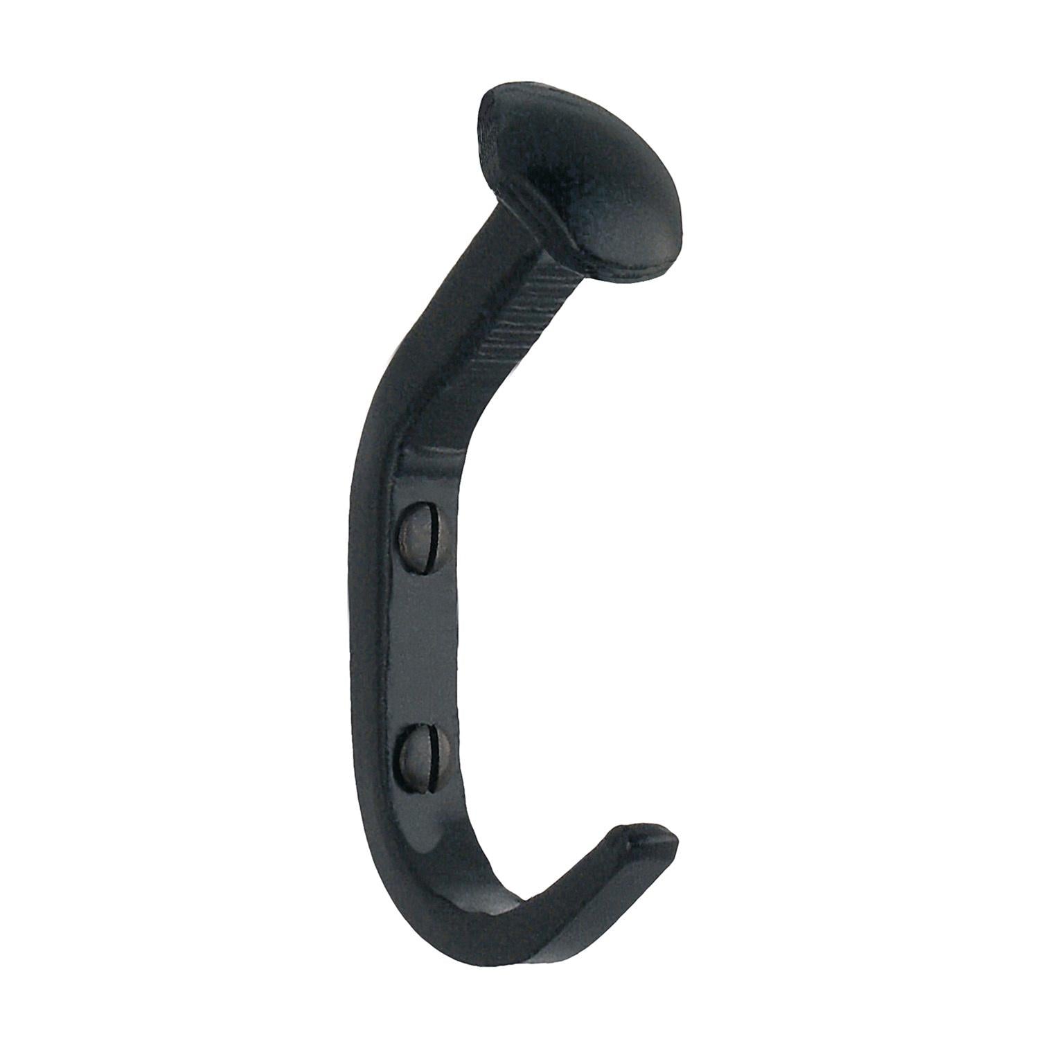 black wrought iron nail hook