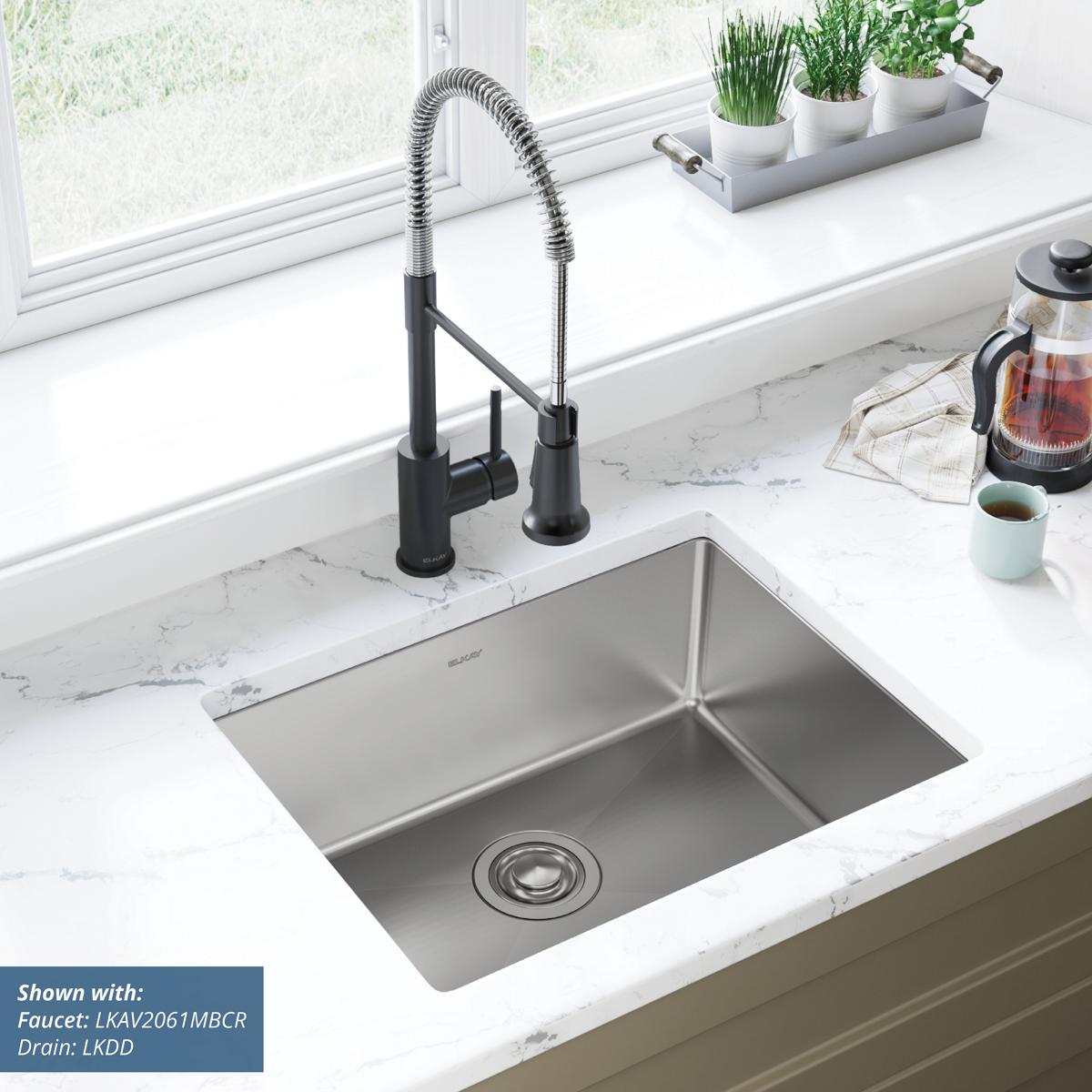 polished satin single bowl undermount sink