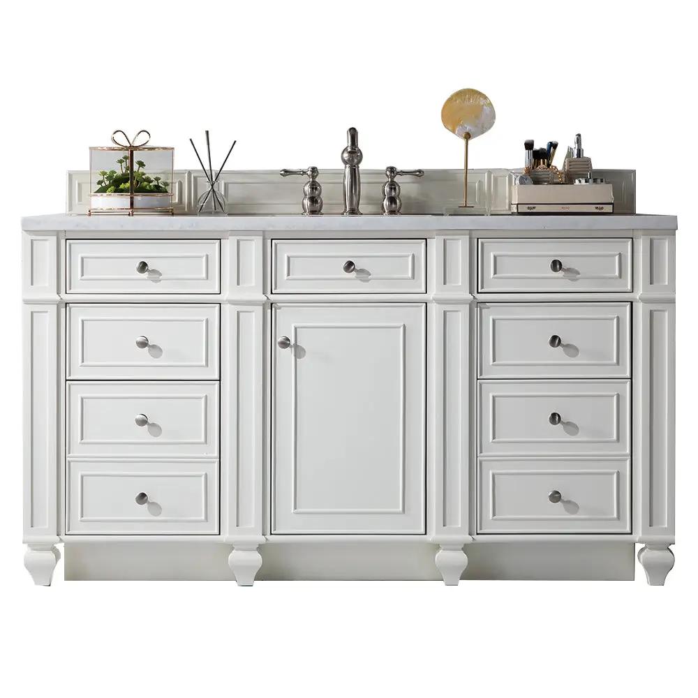 James Martin Bristol 60" Single Vanity Set - Bright White by James Martin Vanities