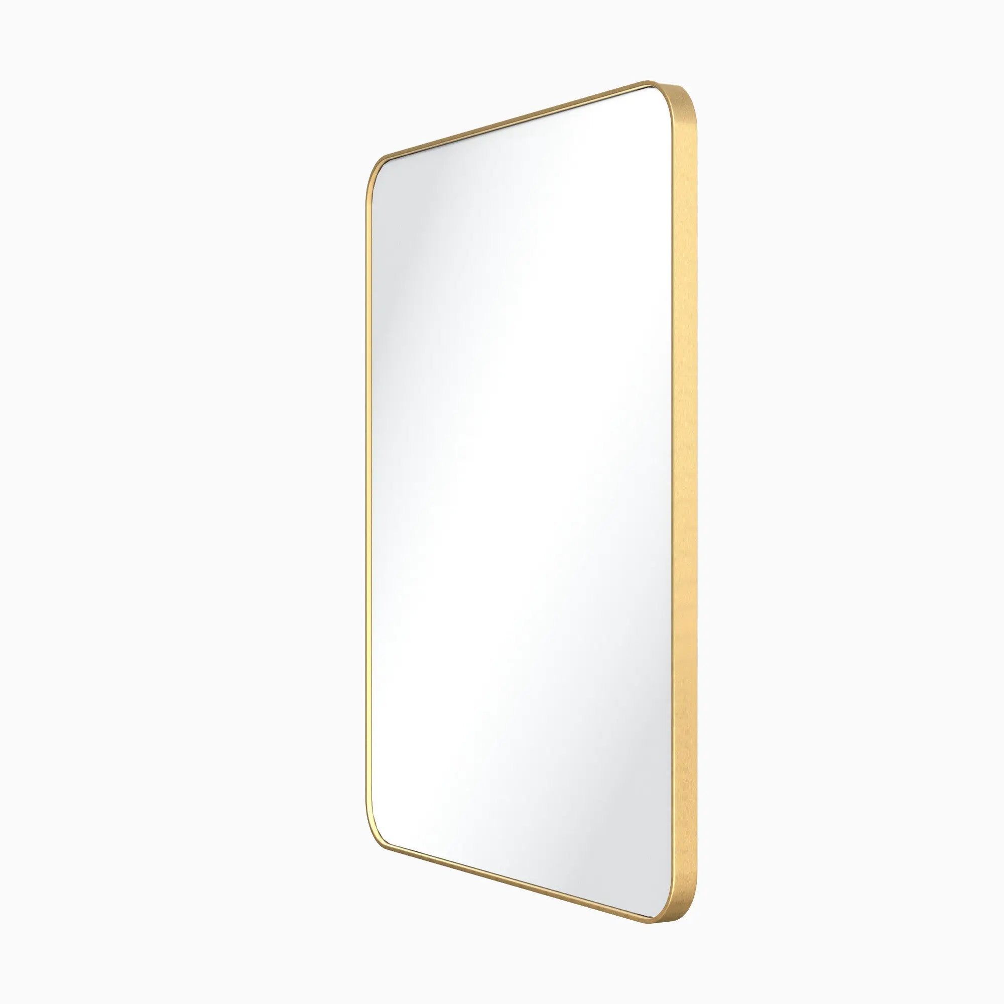 Jeffrey Alexander 24" W x 1" D x 30" H Rounded Rectangle Metal Frame Mirror by Jeffrey Alexander