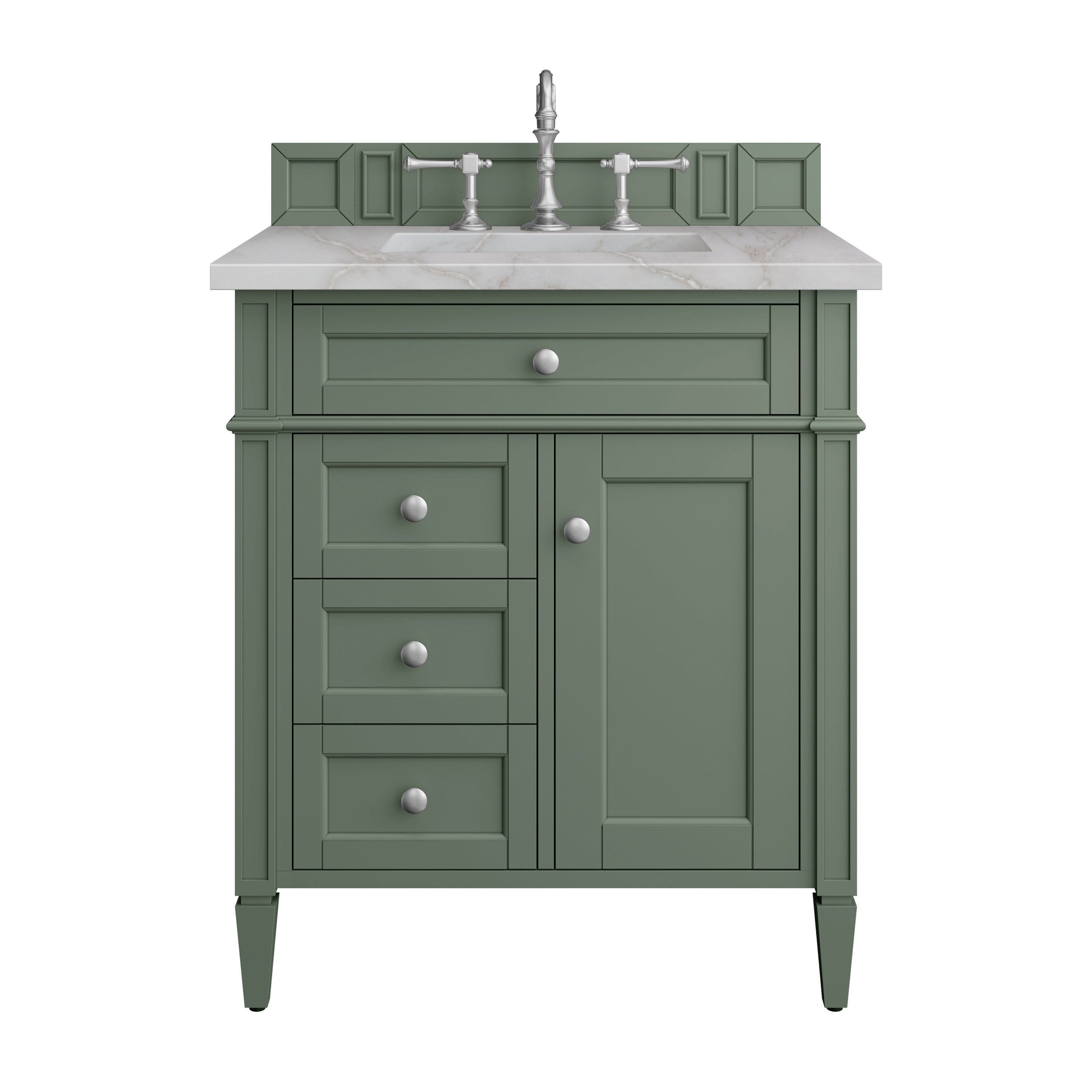James Martin Vanities Brittany 30" Single Vanity - Smokey Celadon