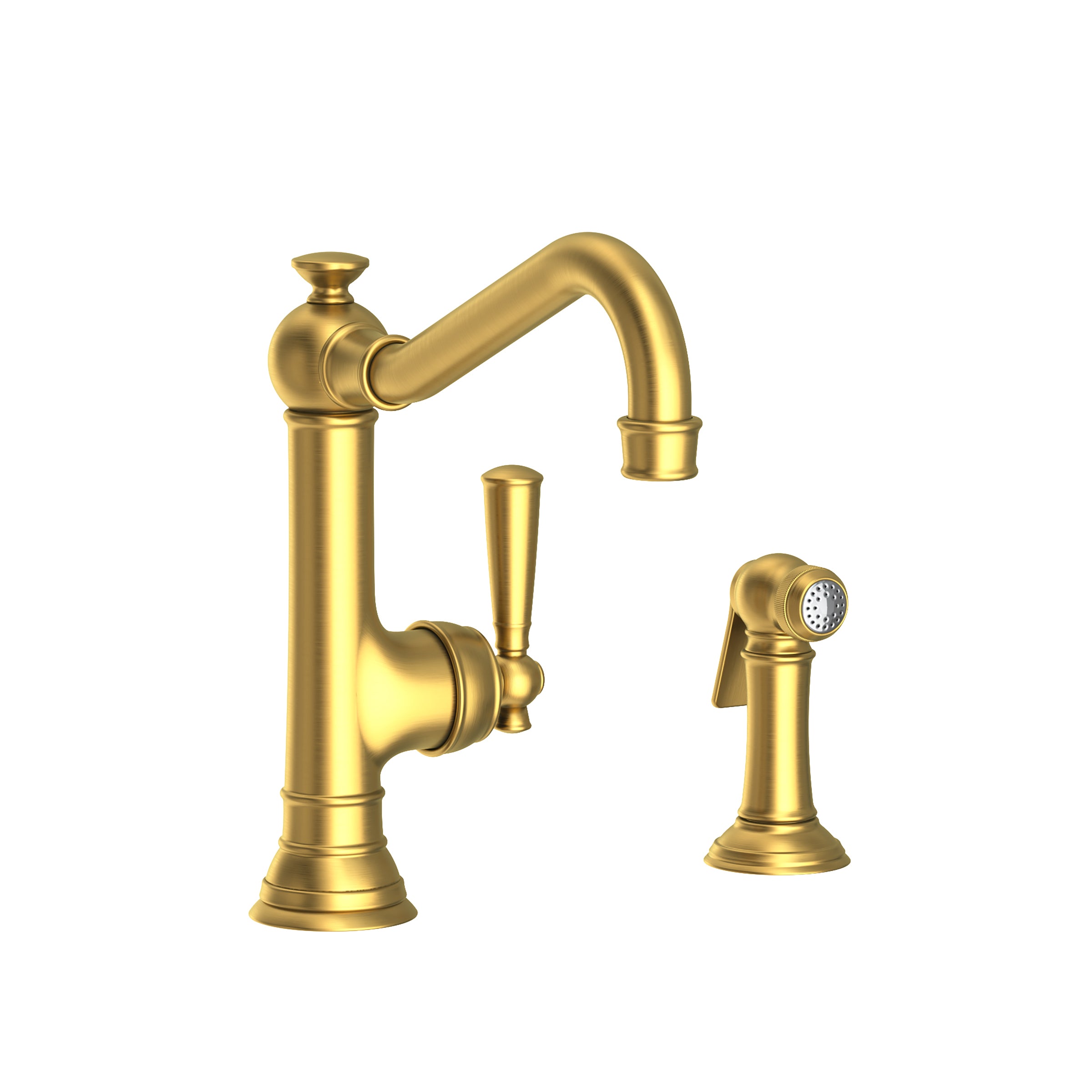 Newport Brass Jacobean Single Handle Kitchen Faucet with Side Spray