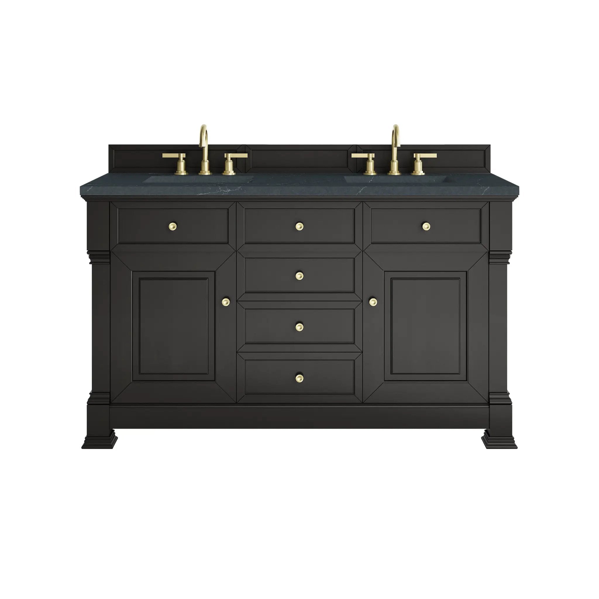 James Martin Brookfield 60" Double Vanity Set - Black Onyx by James Martin Vanities