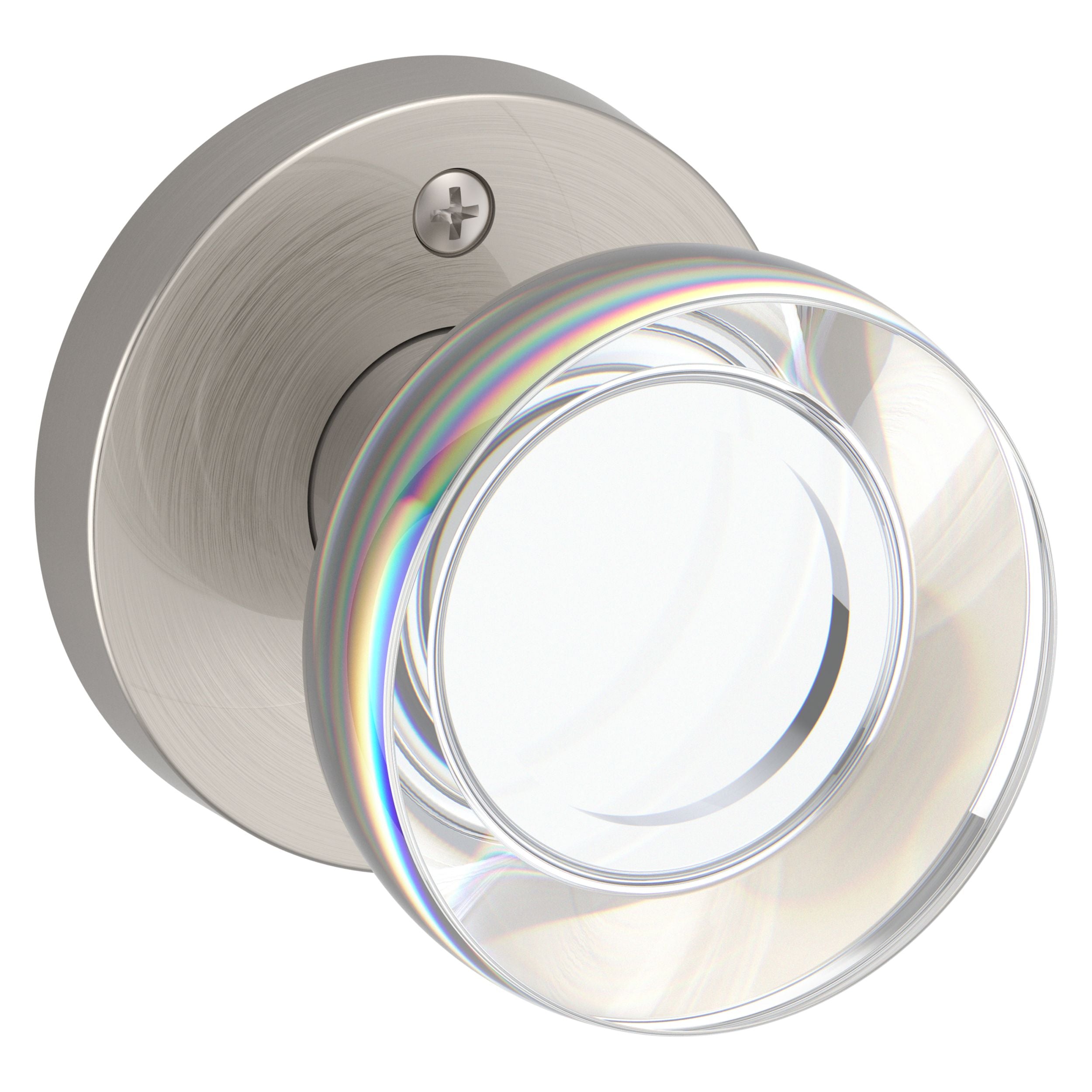 Baldwin Reserve Contemporary Crystal Knob and Round Rose