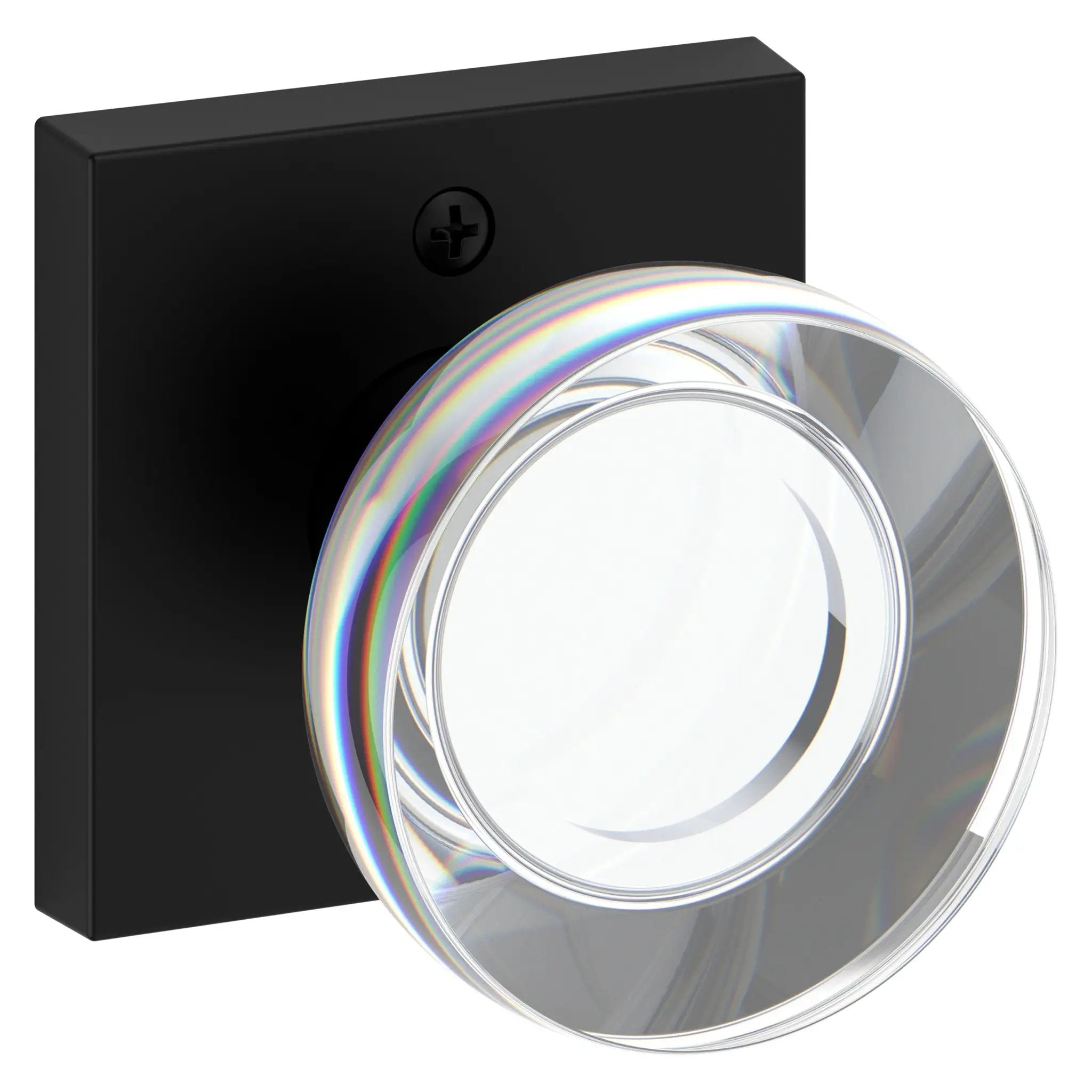 Baldwin Reserve Contemporary Crystal Knob and Square Rose by Baldwin