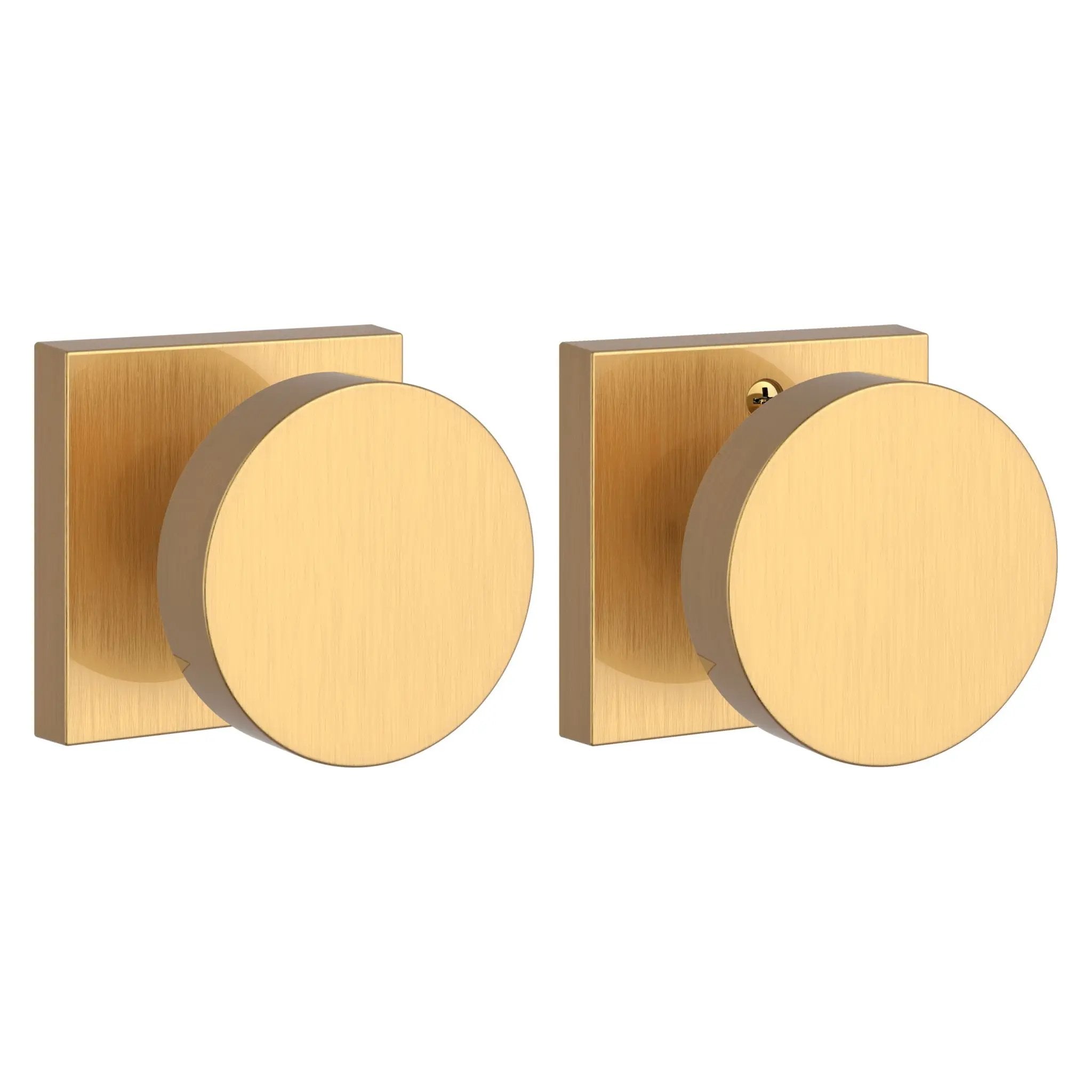 satin brass door knob
