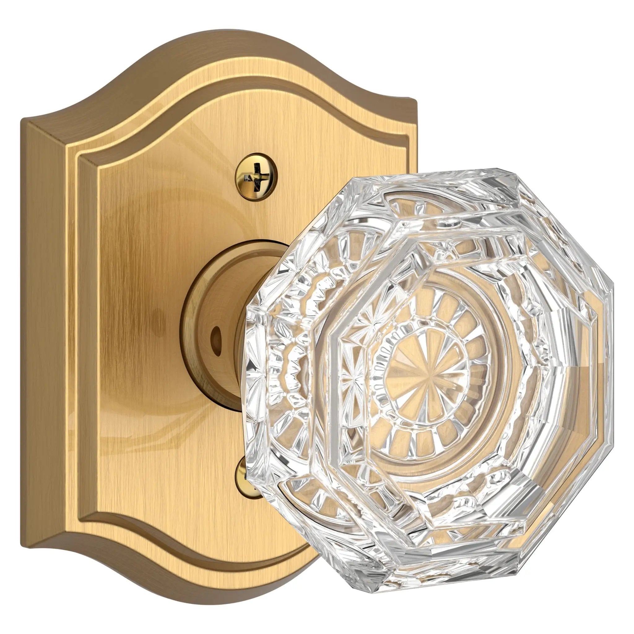 satin brass door knob