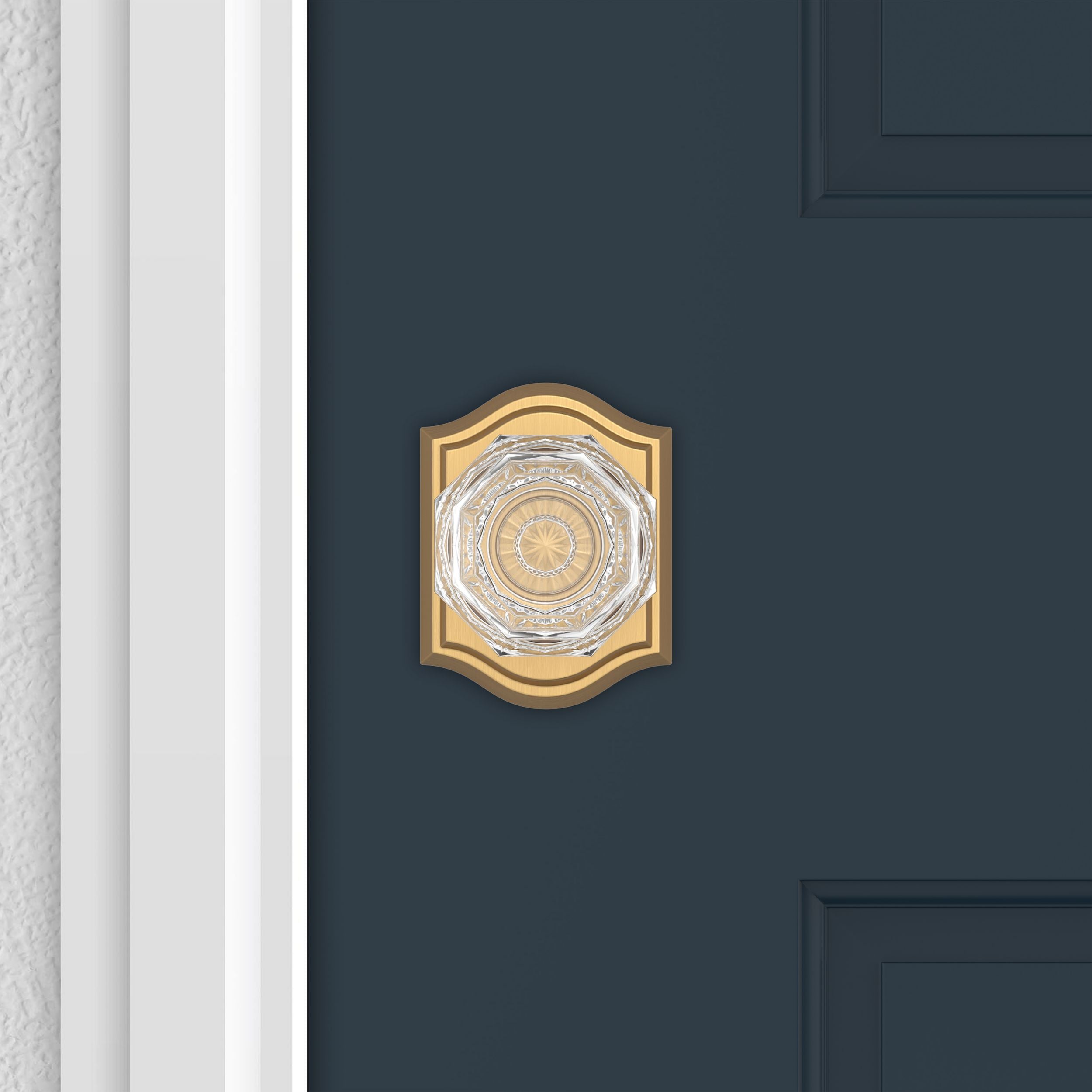 satin brass door knob
