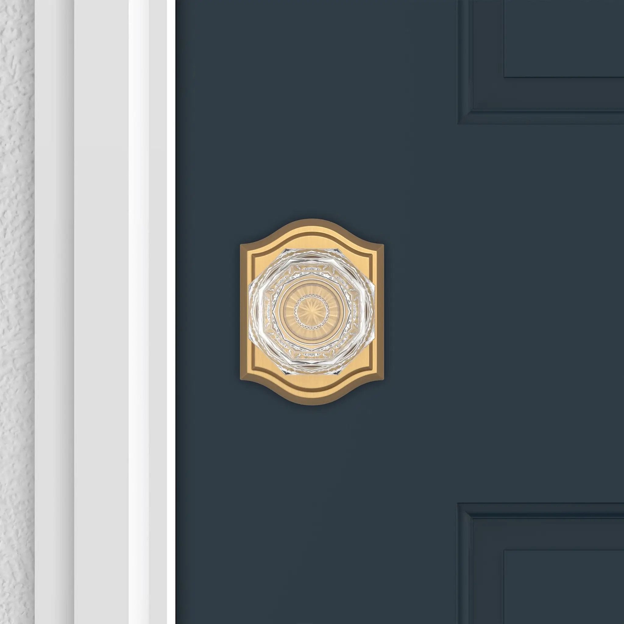 satin brass door knob
