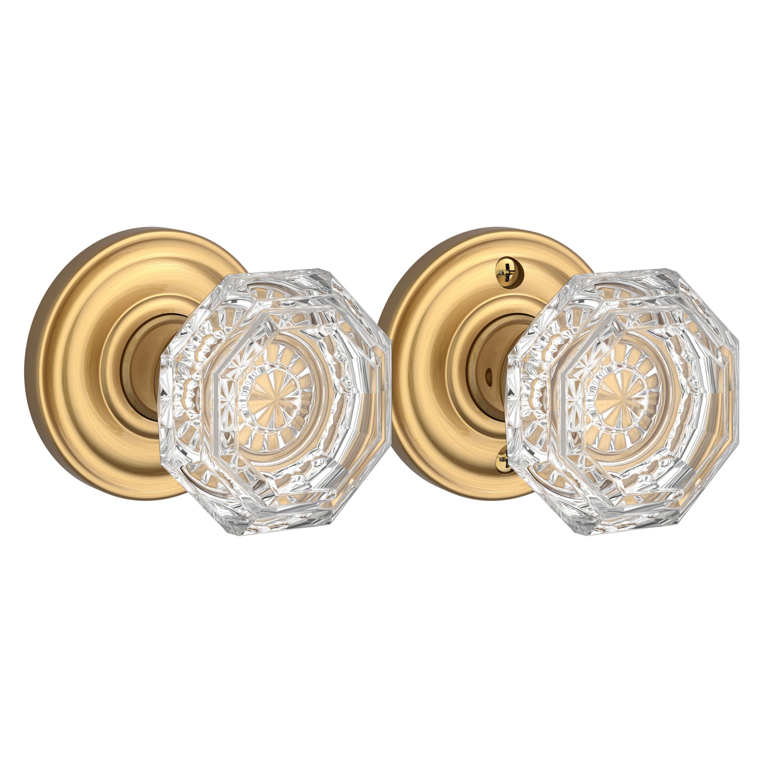 satin brass door knob