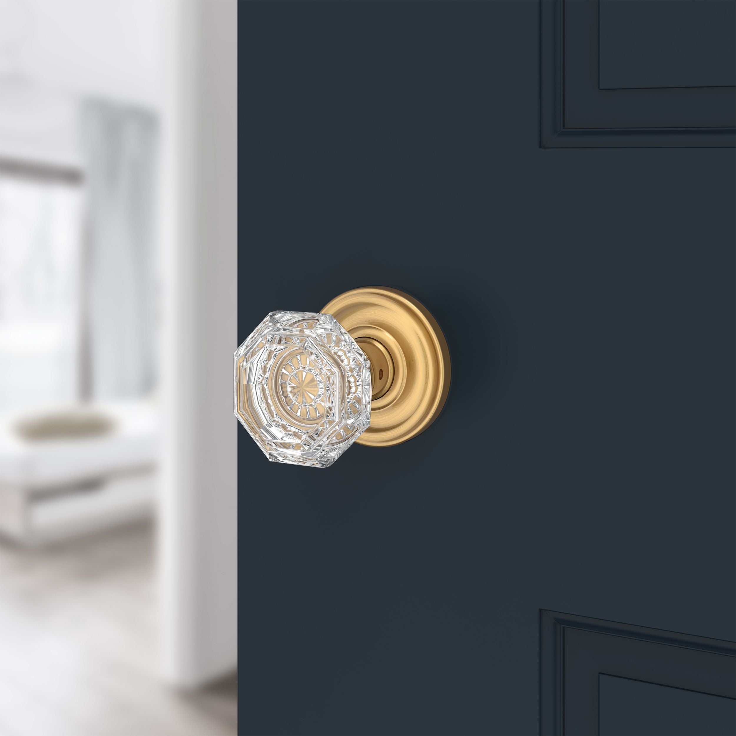 satin brass door knob
