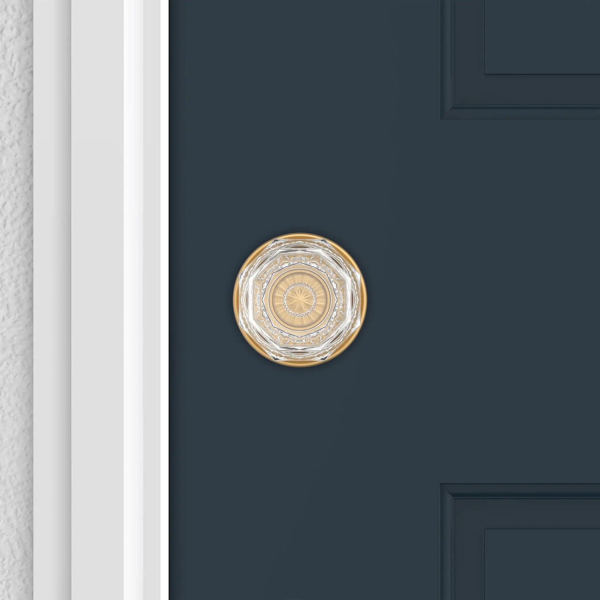 satin brass door knob