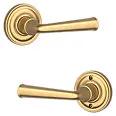 satin brass door lever