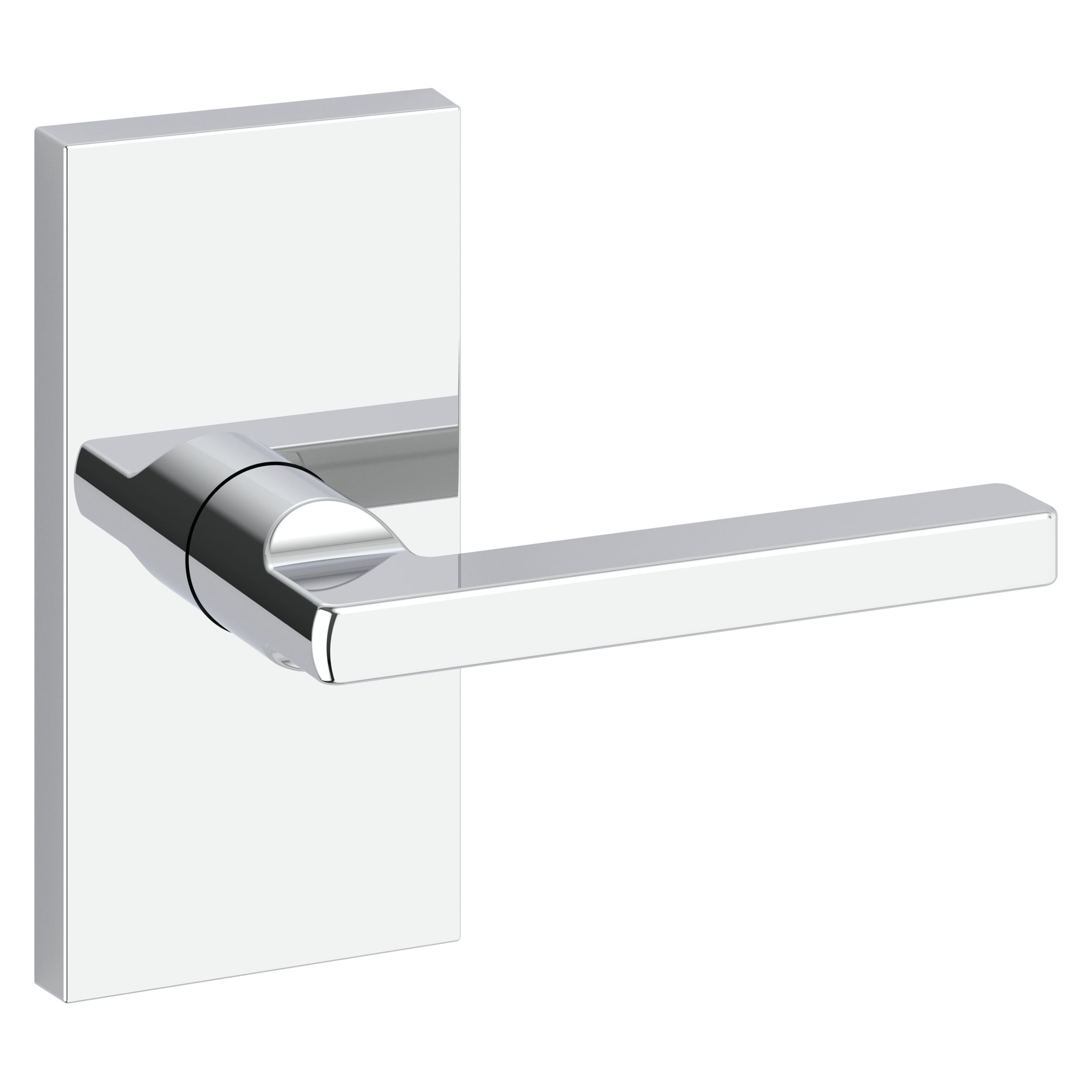 polished chrome door lever