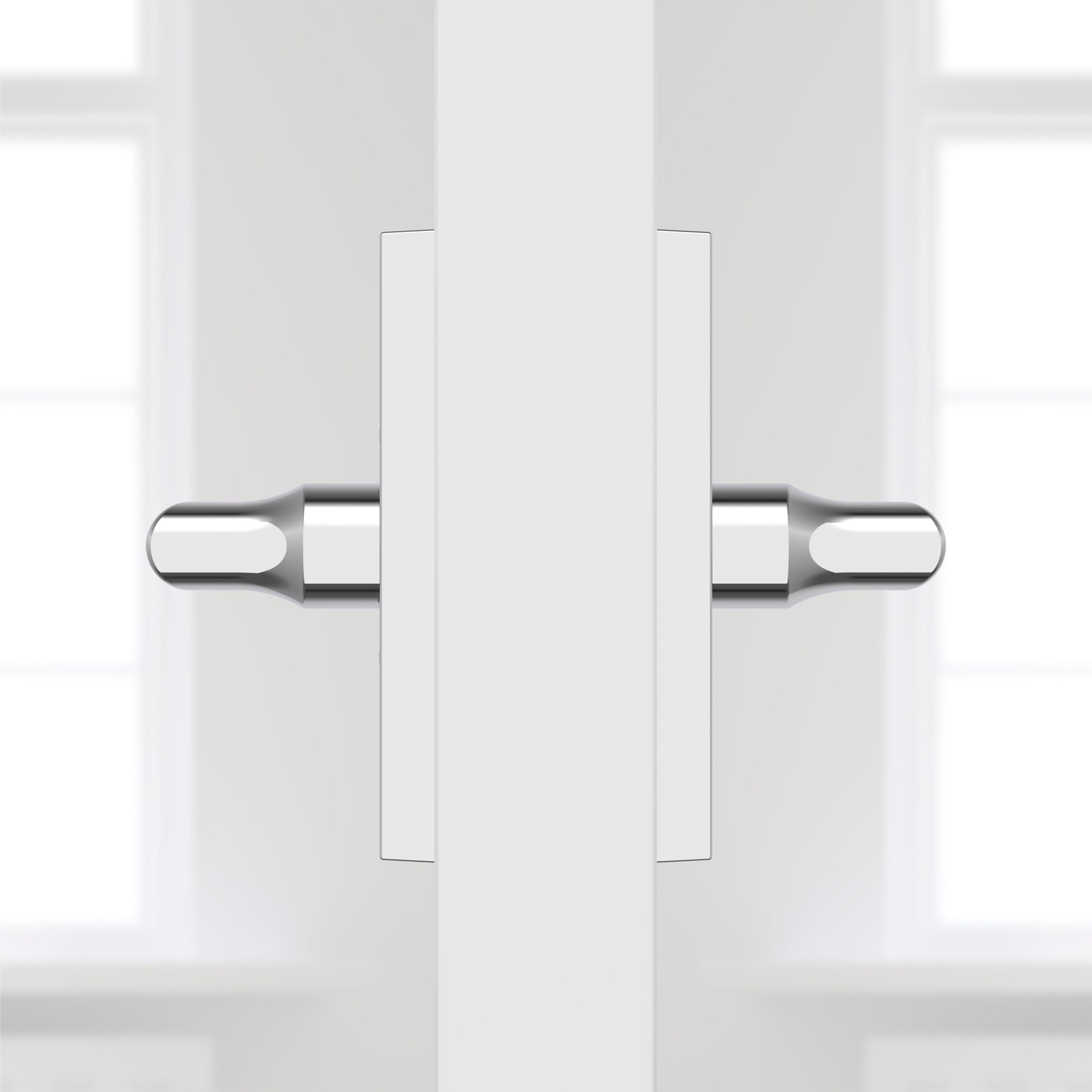 polished chrome door lever